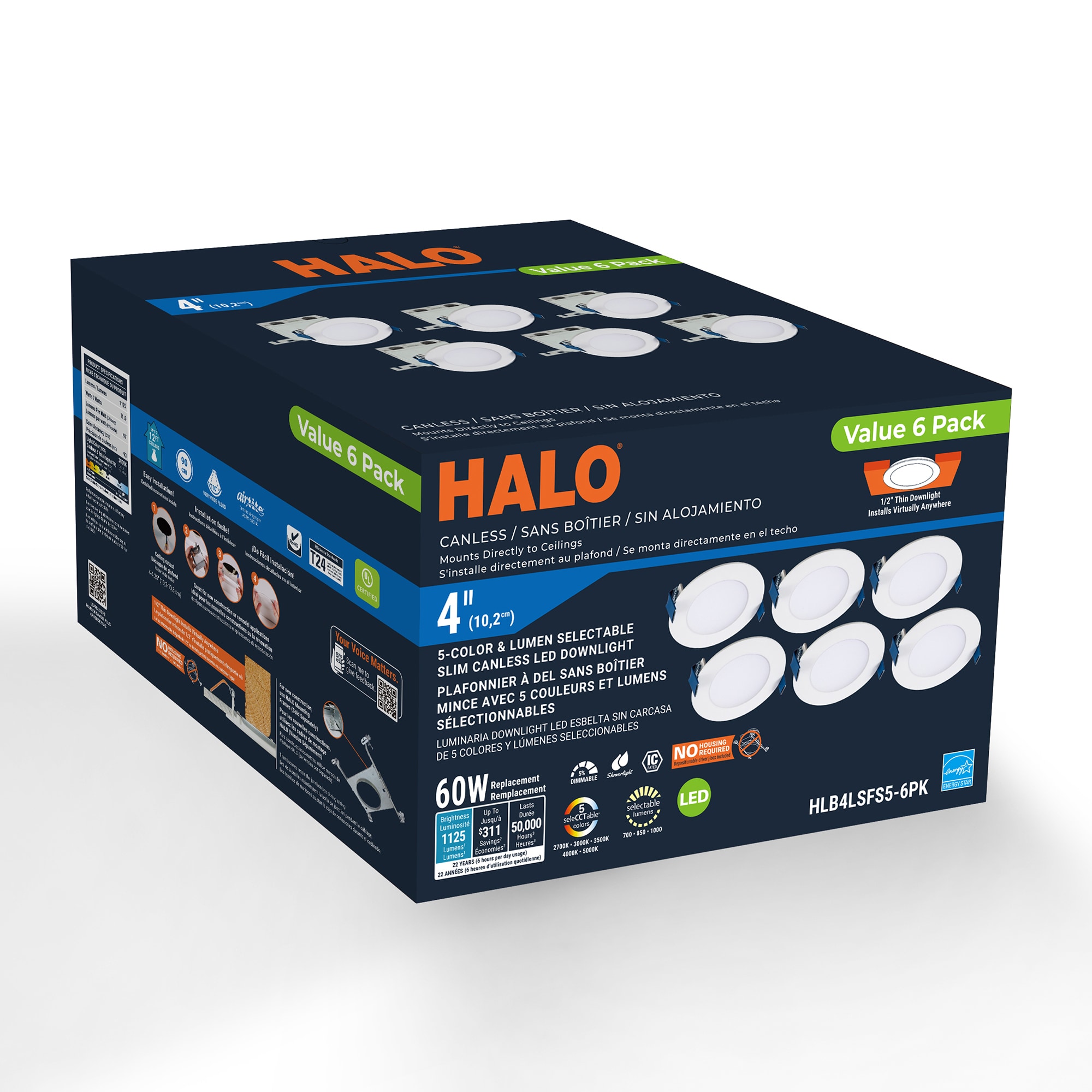 Halo HLB4LSFS5-6PK Led-Retrofit-Downlight - View #2