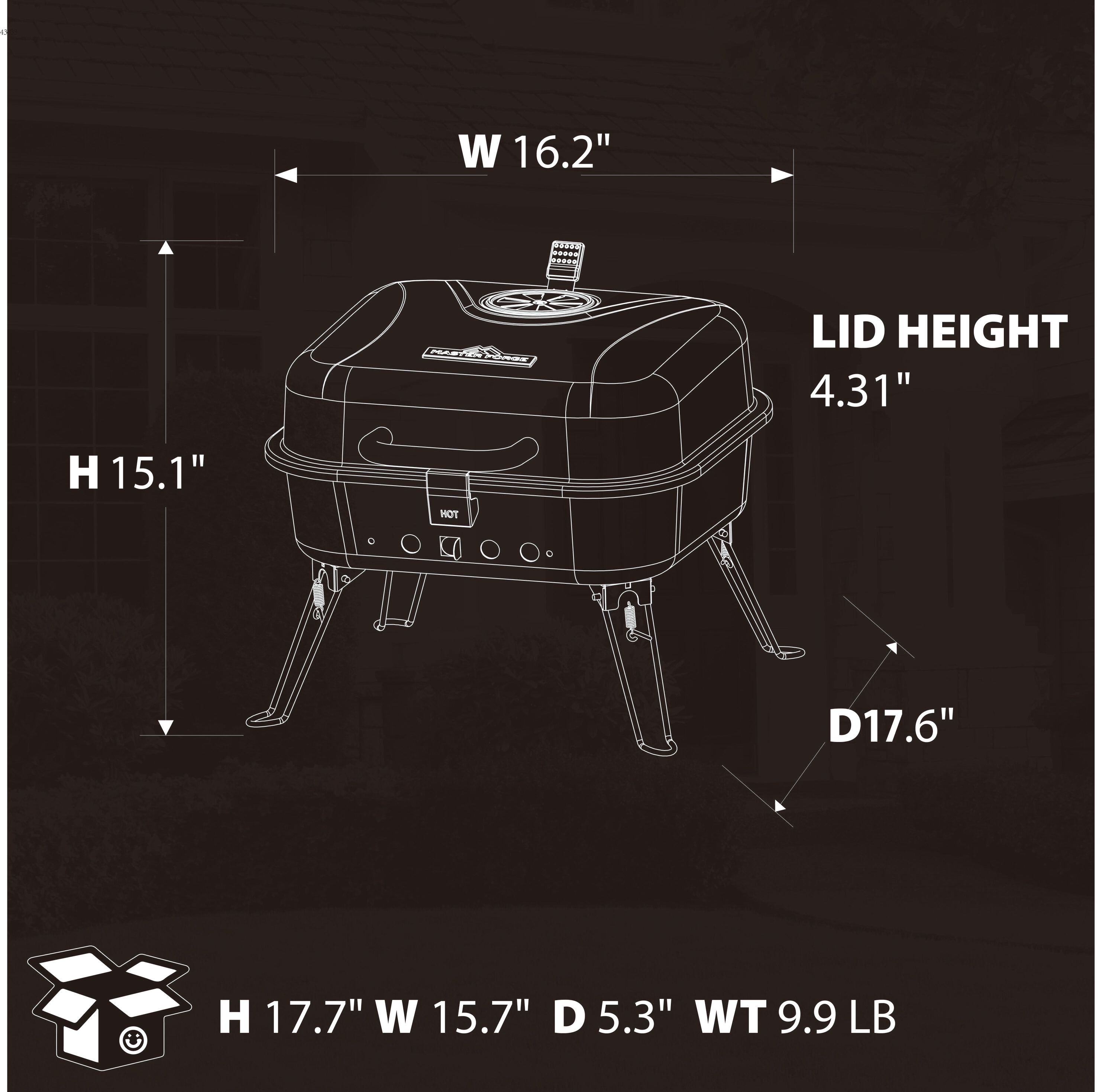 Master Forge CBT23020L Tabletop-Grills - View #4