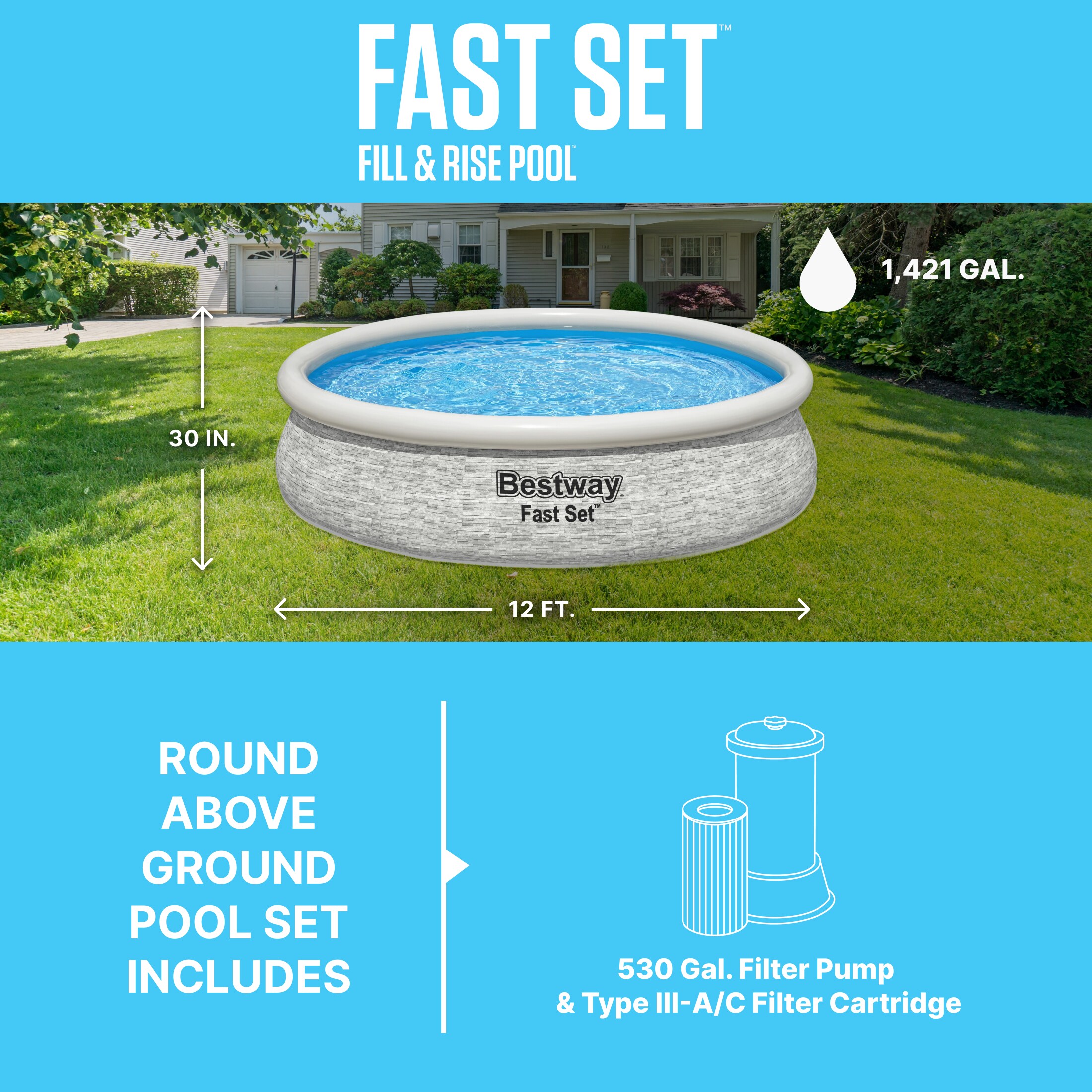 Bestway 57512E-BW Above-Ground-Pools - View #3