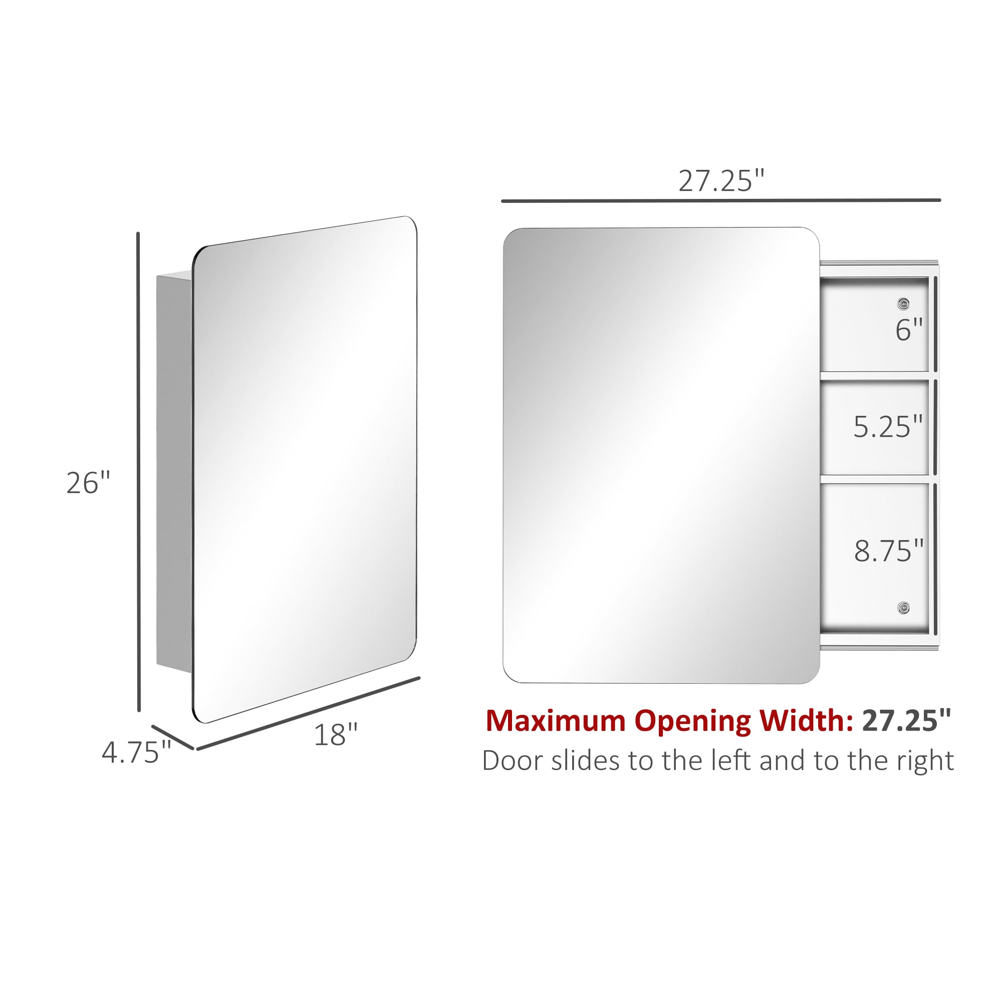 Forclover HBV-AO1215 Bathroom-Medicine-Cabinets - View #8