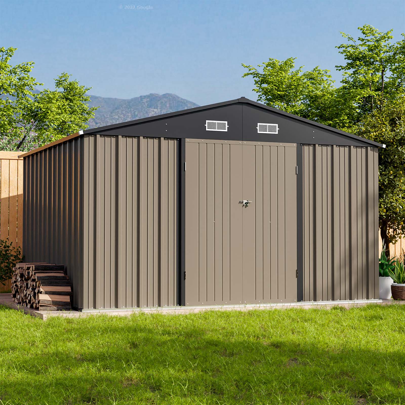 Patiowell WES-0405-8 Metal-Storage-Buildings-Sheds - View #3