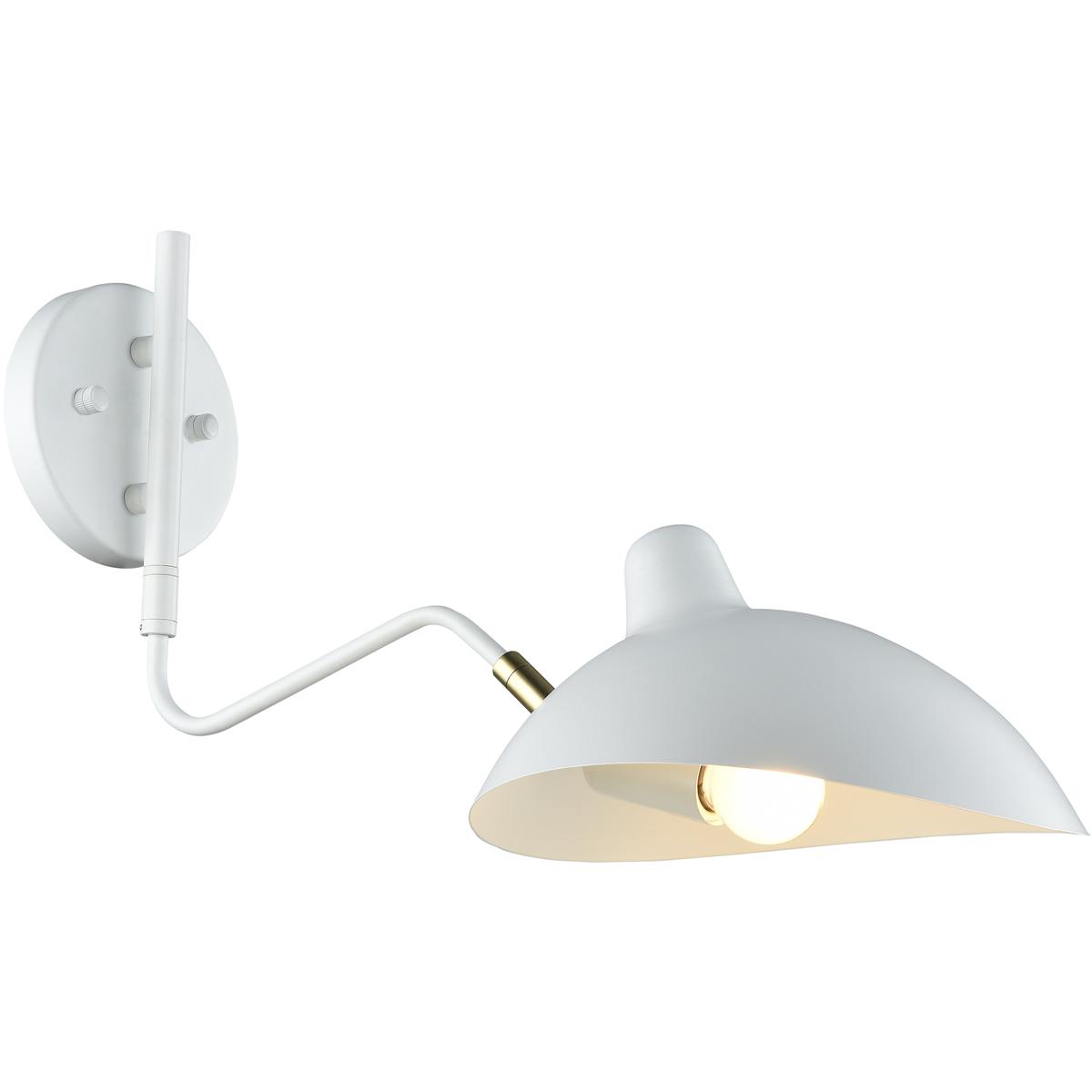 Matteo -  Lighting W57901WH Droid 1 Light 925 inch White and Brushed Gold Wall Sconce Wall Light