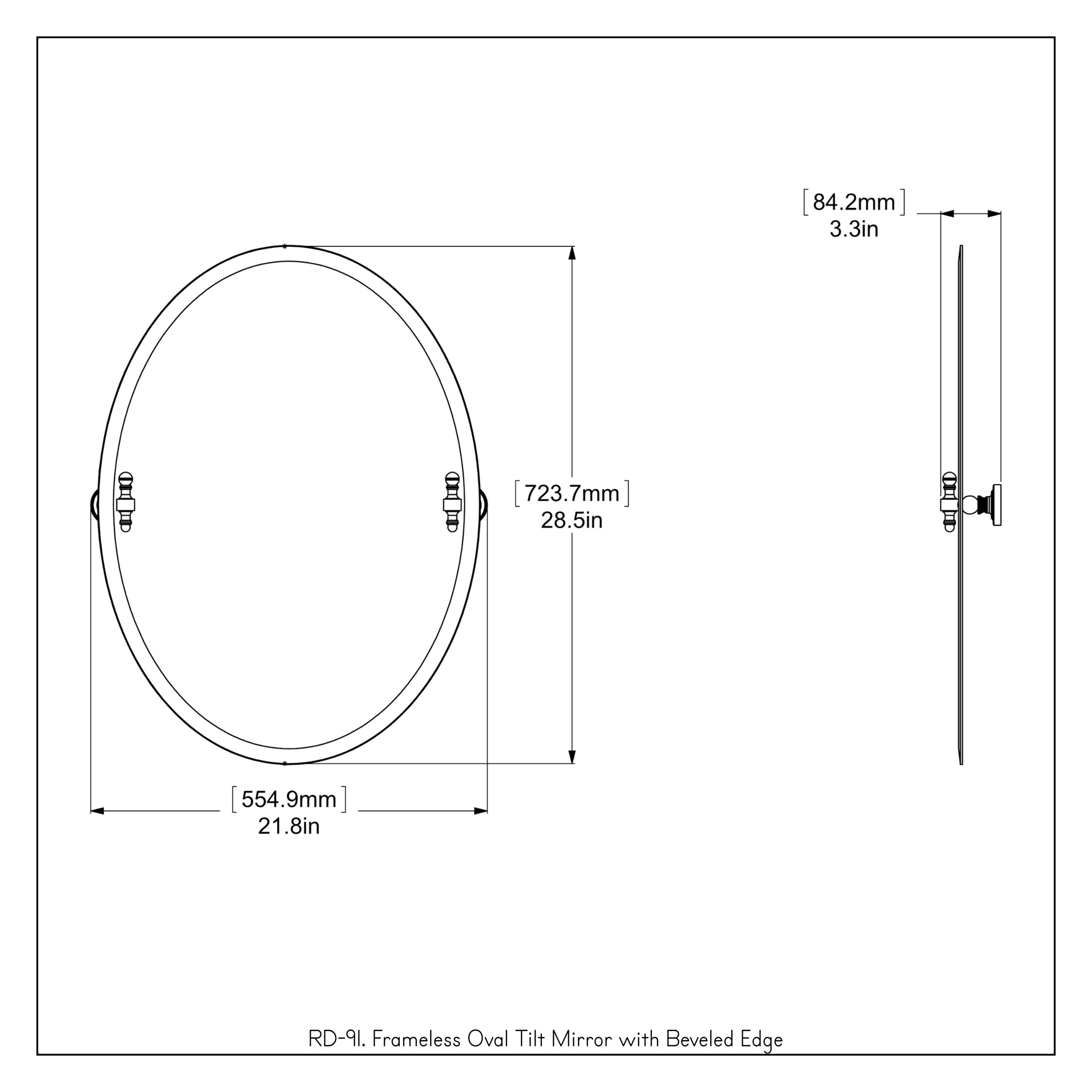 Allied Brass RD-91-SN Framed-Bath-Mirrors - View #3