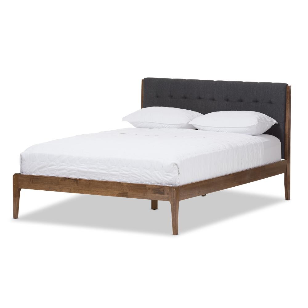 Baxton Studio Clifford Charcoal Queen Composite Upholstered Bed