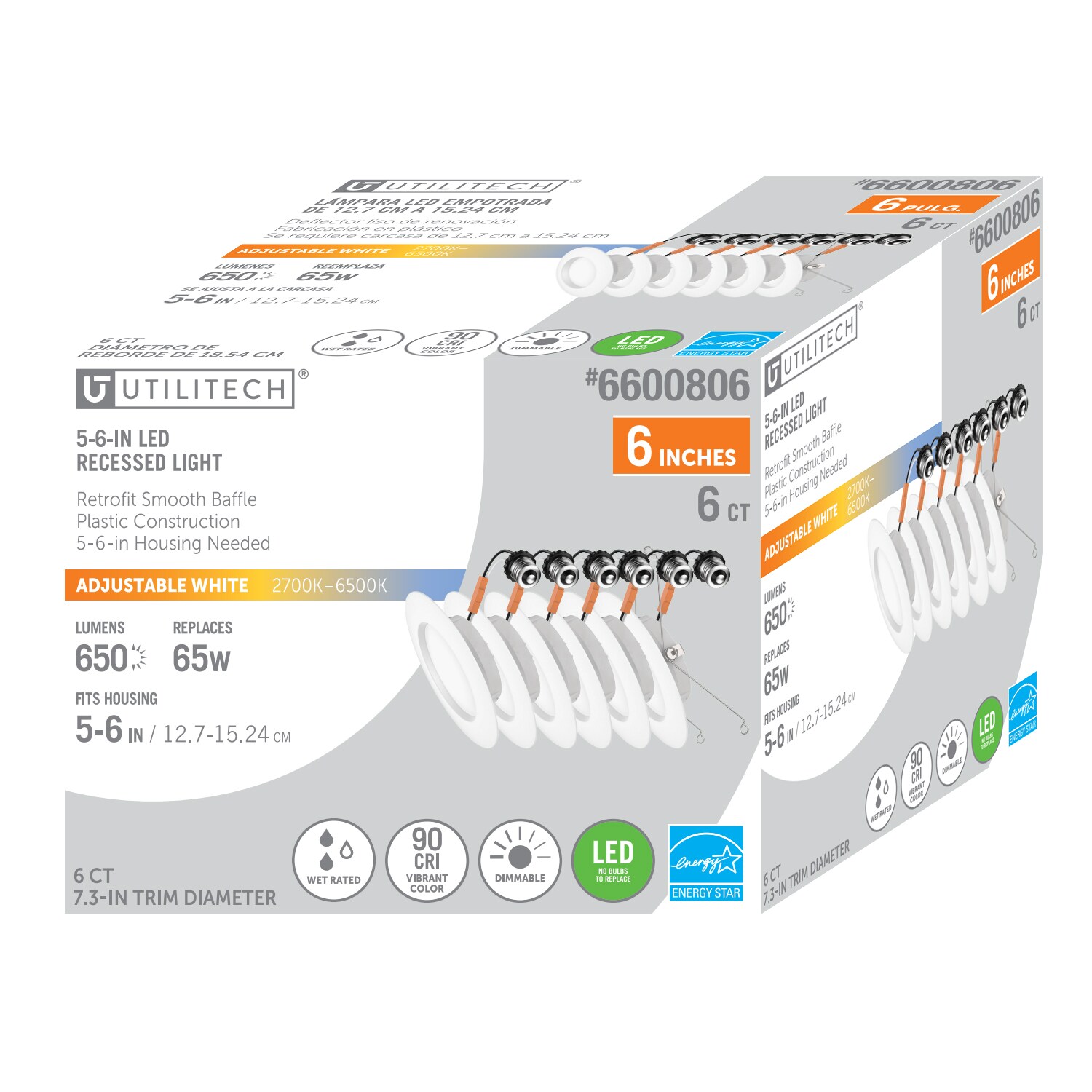 Utilitech MQTL1281-L65K9027S Led-Retrofit-Downlight - View #3
