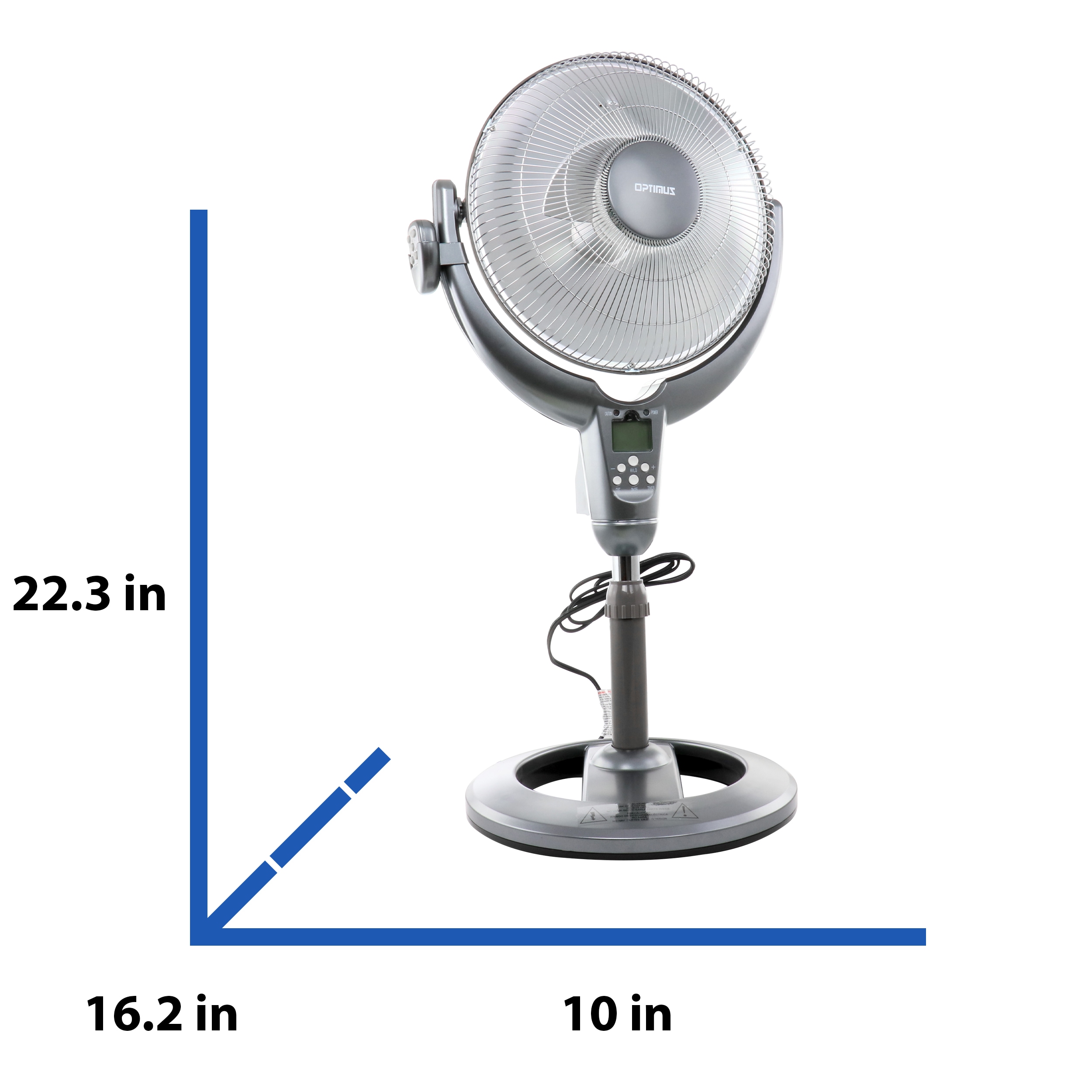 Optimus Up to 1200-Watt Radiant Parabolic Dish Indoor Electric Space ...