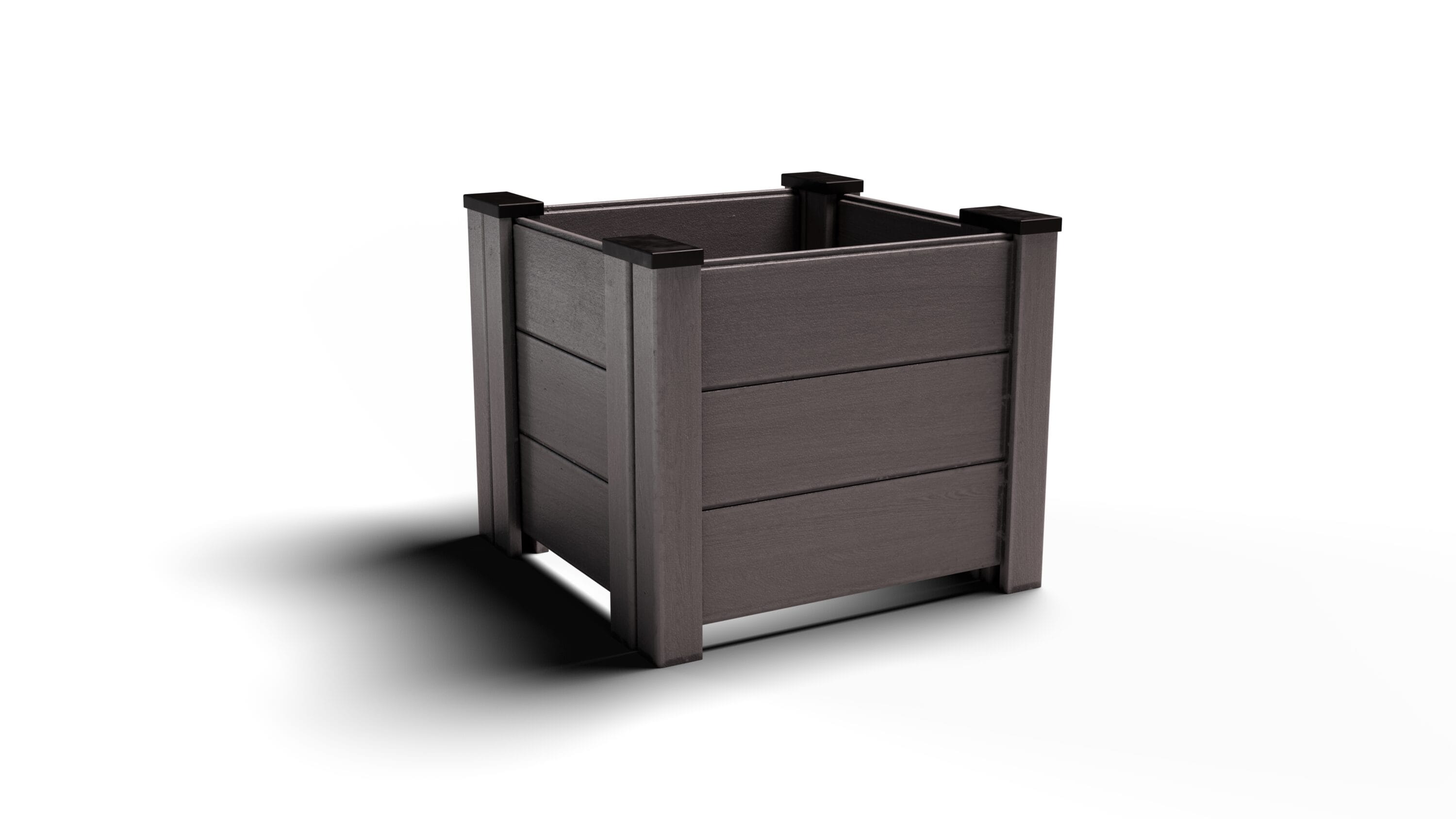 Natures Composites 100130SG22200 Square 10.0-in W x 21.125-in H x 10-in D Gray Mixed/Composite Indoor/Outdoor Planter