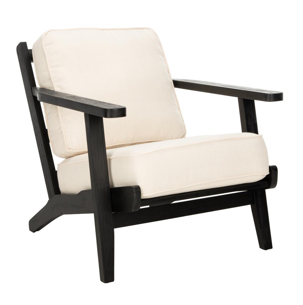 black linen accent chair