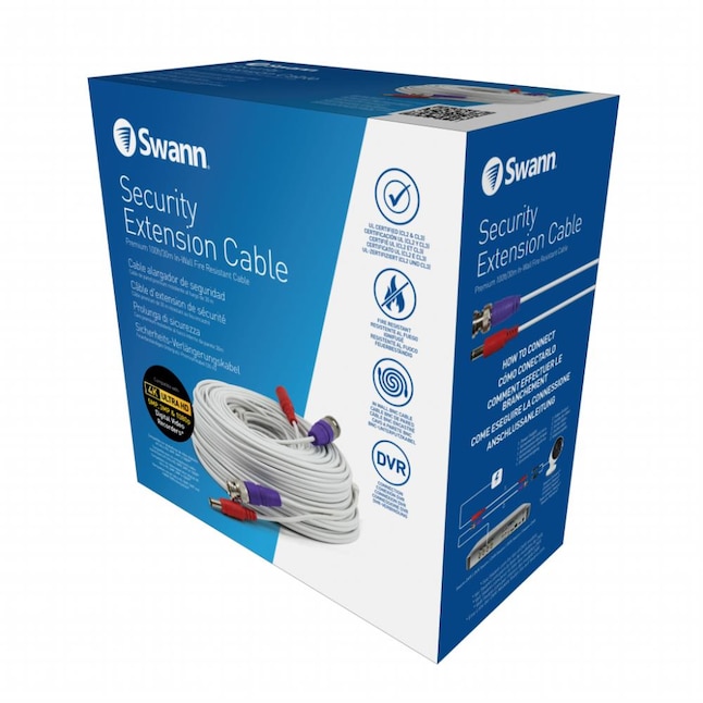 Swann Extension Cable White Extension Cable in the Security Camera  Accessories department at