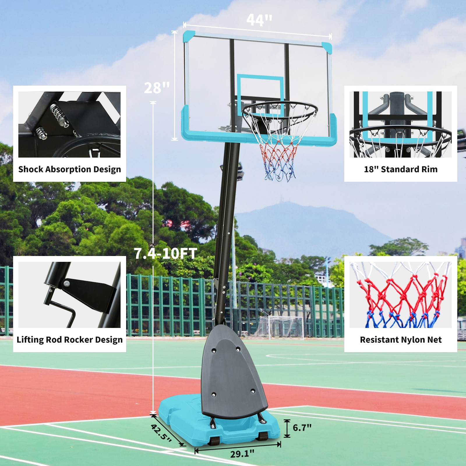Runesay AF14 Basketball-System - View #5