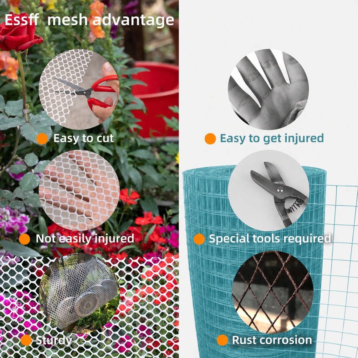 Aoibox Standard Composite Aluminum Poultry netting in the Garden ...