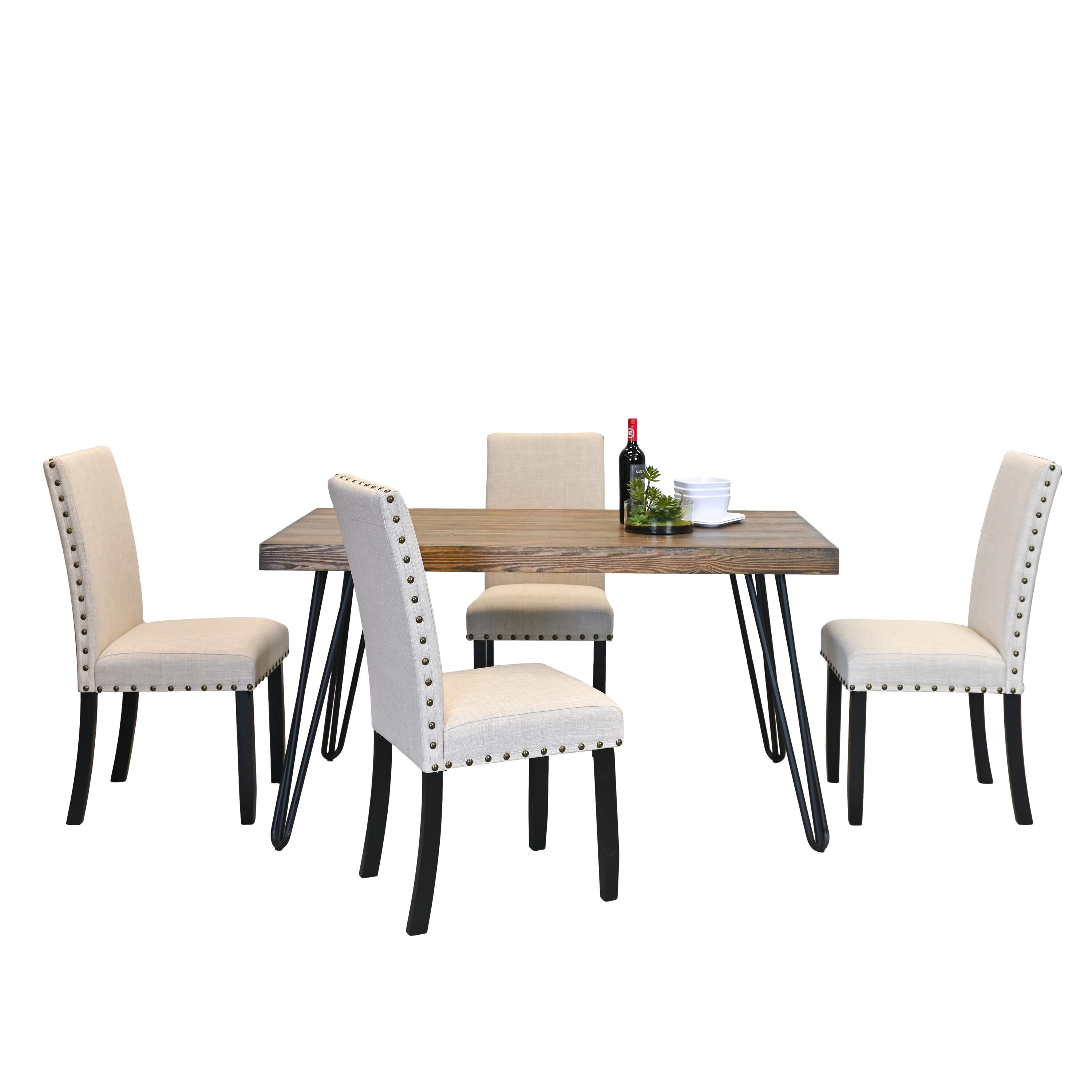 Roundhill Furniture T8741-C162TAX2 Dining-Sets - View #2
