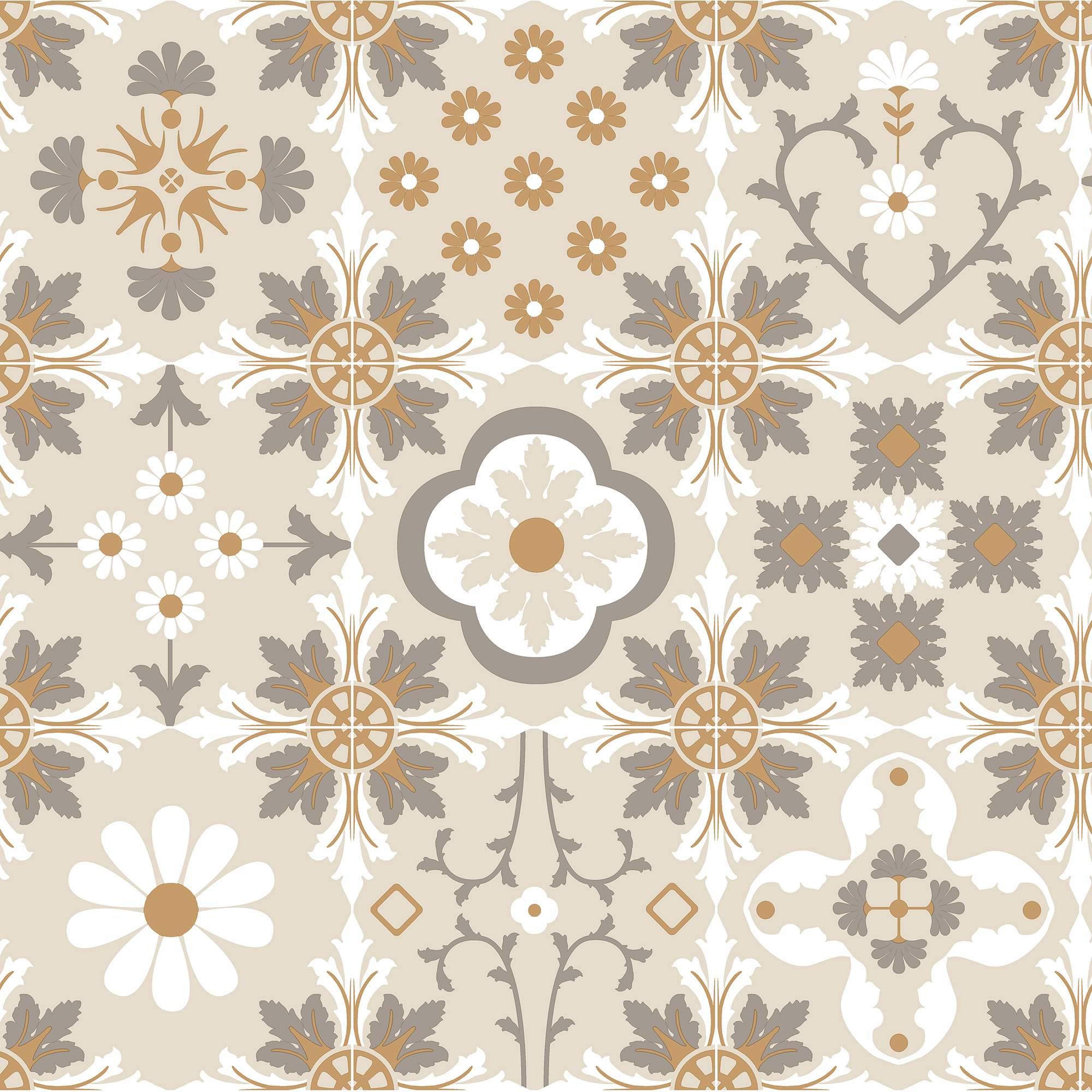 Veer Decor 8196-AI2 Ceramic Tiles Beige Wallpaper