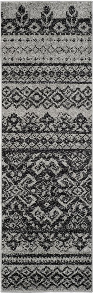 Safavieh ADR107A-212 Adirondack Taos 2 x 12 (ft) Loomed Polypropylene Silver/Black Rectangular Indoor Lodge Runner rug