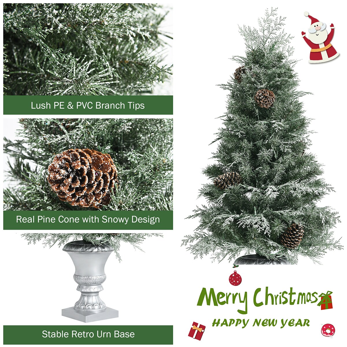 WELLFOR CM-HJY-23496US Artificial-Christmas-Trees - View #6