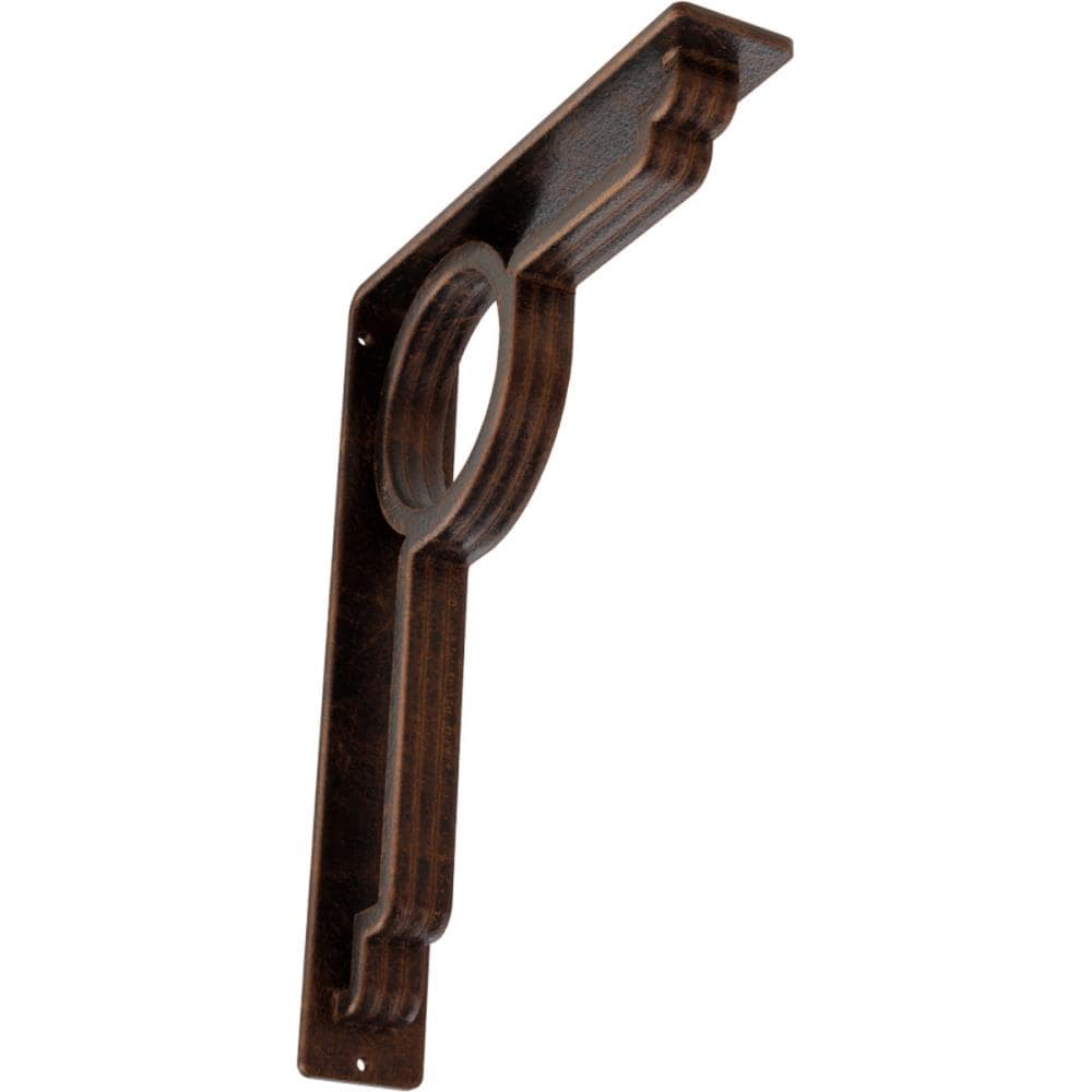 Ekena Millwork Maria 10-in x 2-in x 12-in Antique Copper Wrought Iron Mounting Bracket BKTM02X10X12TMAACO Uae Electronic uaeelectronic.com