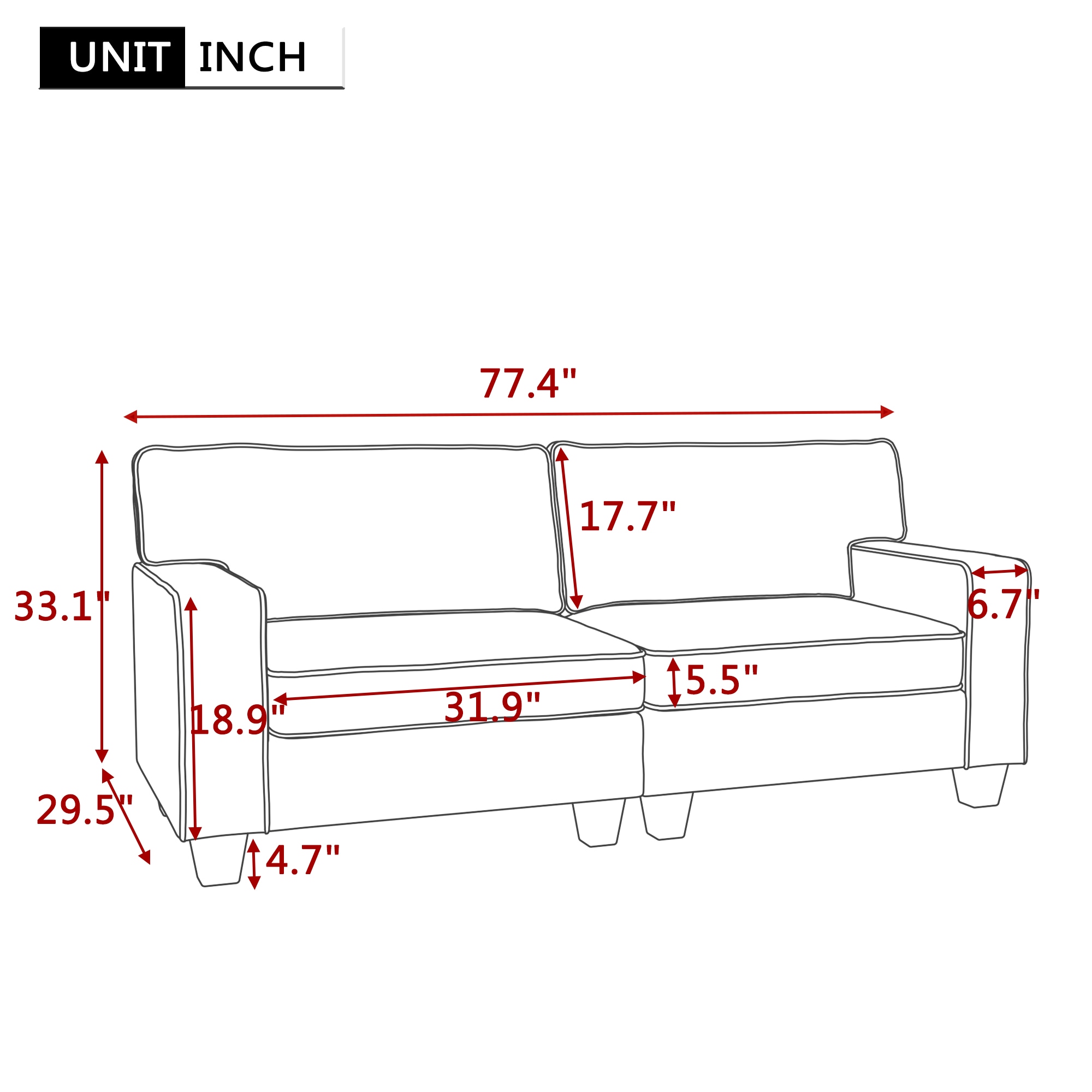 CASAINC BH-061CAA Sofas-Loveseats - View #10