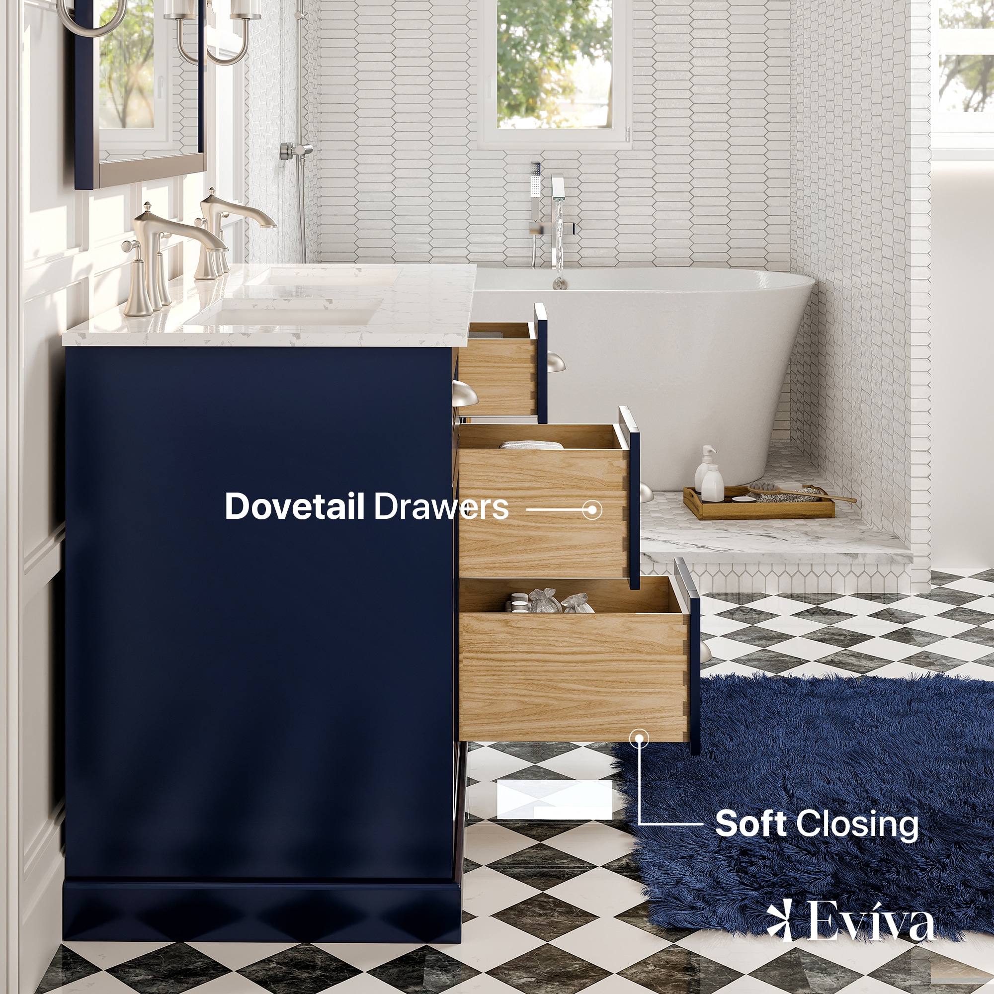 Eviva EVVN666-48BLU-DS Bath-Vanity-Combo - View #5