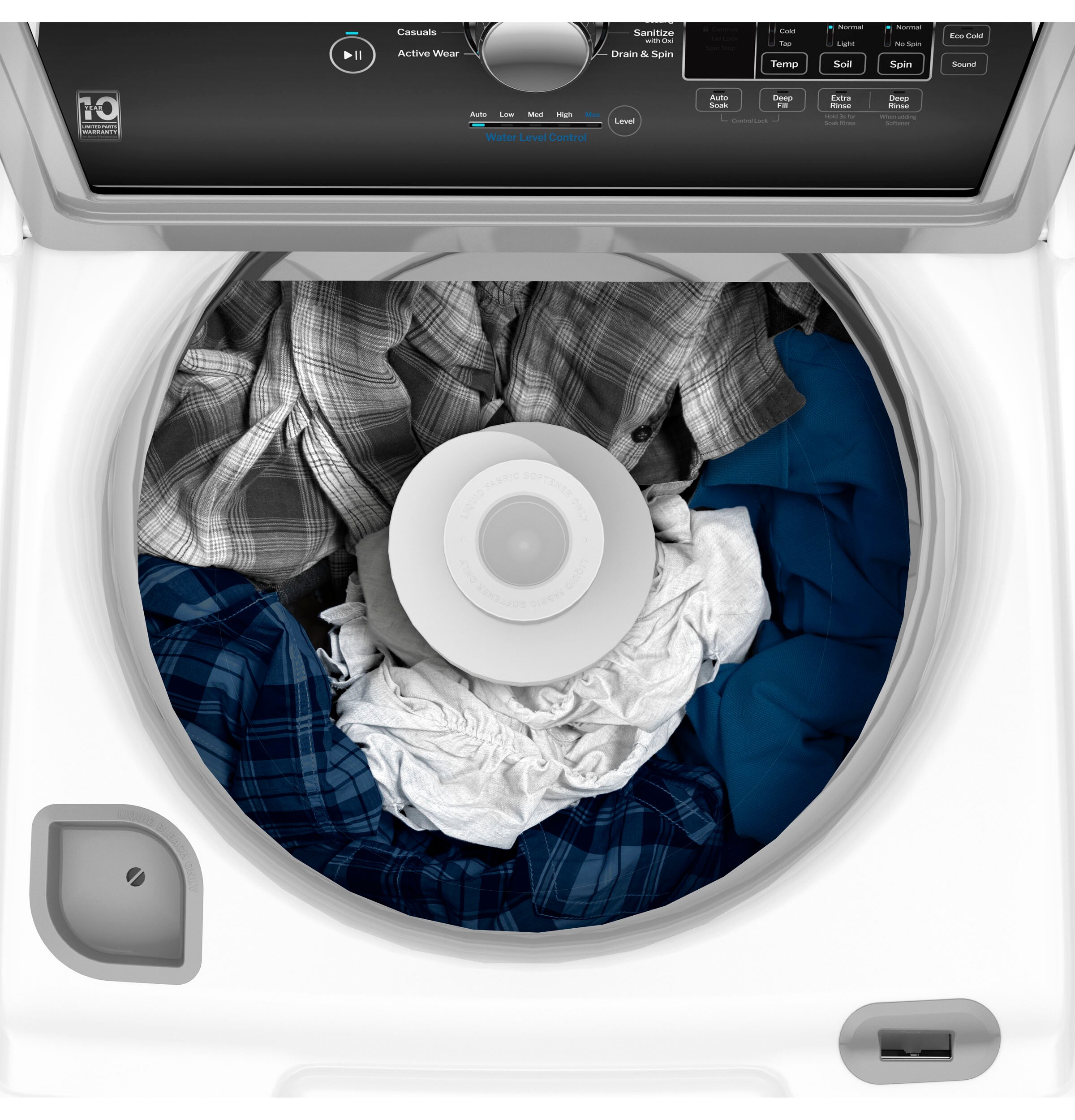 GE 4.5 cu ft High Efficiency Top Load Washer with Deep Fill and Electric Dryer