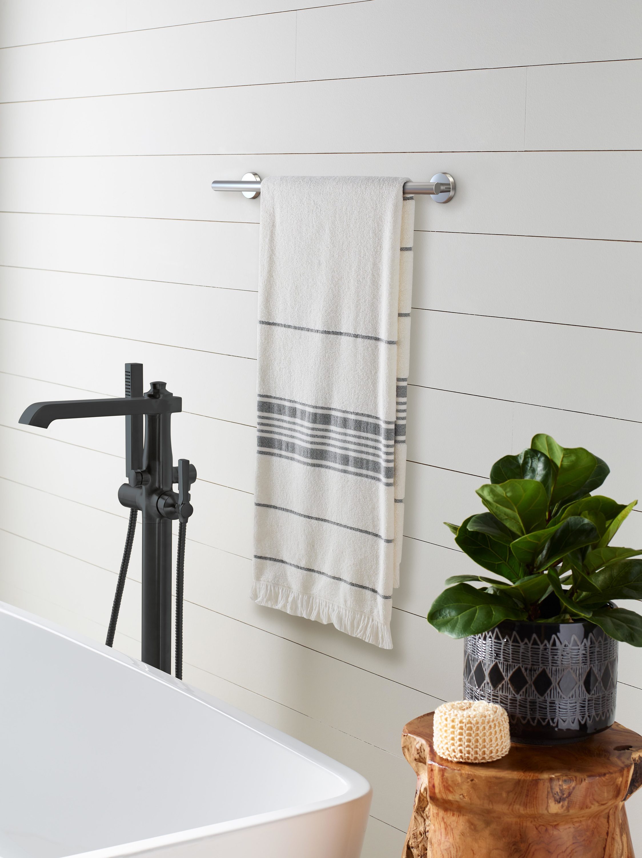 Polished Stainless Steel 21" Wall Mounted Towel Bar