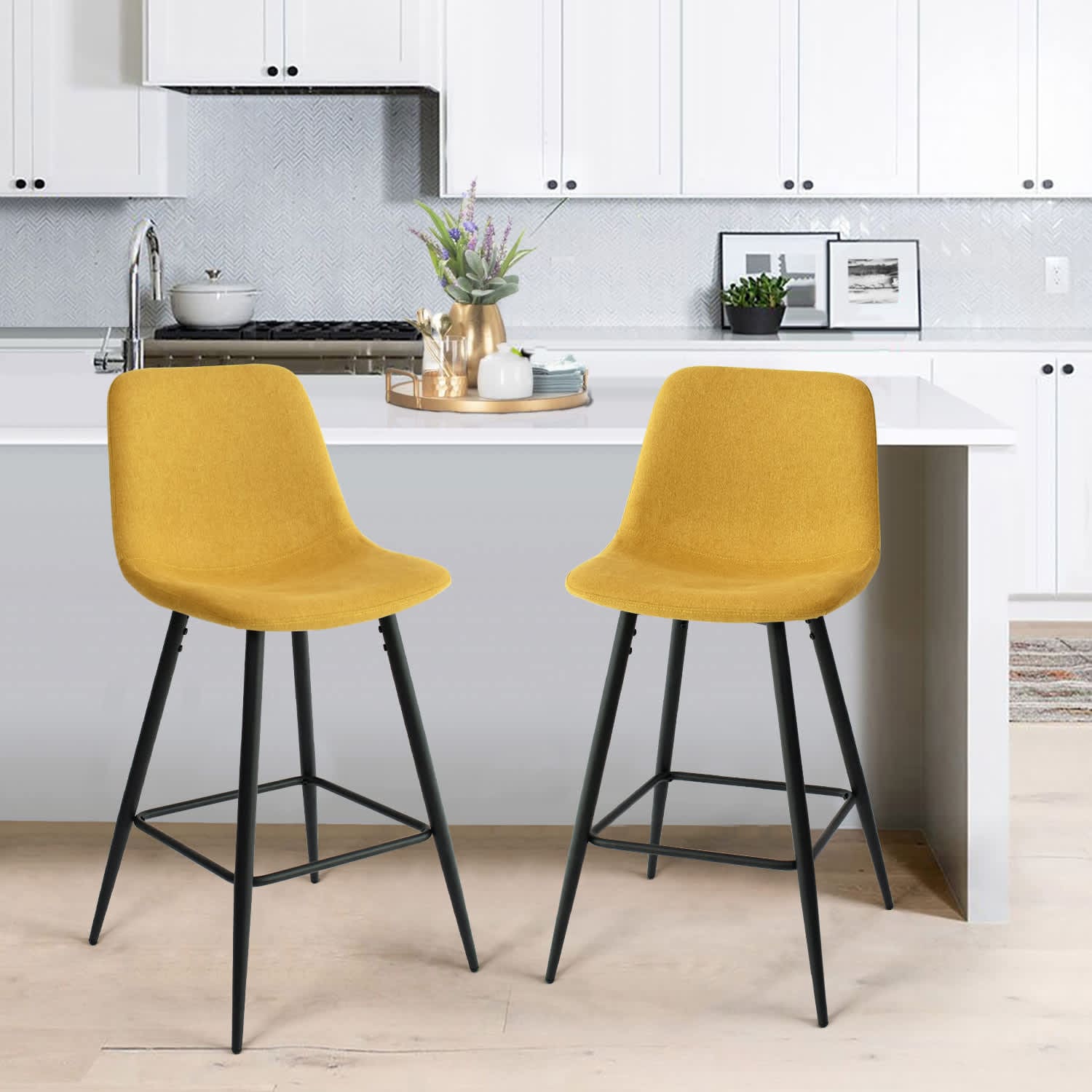 Maison Boucle BINGO-MB-YELLOW stools - View #5