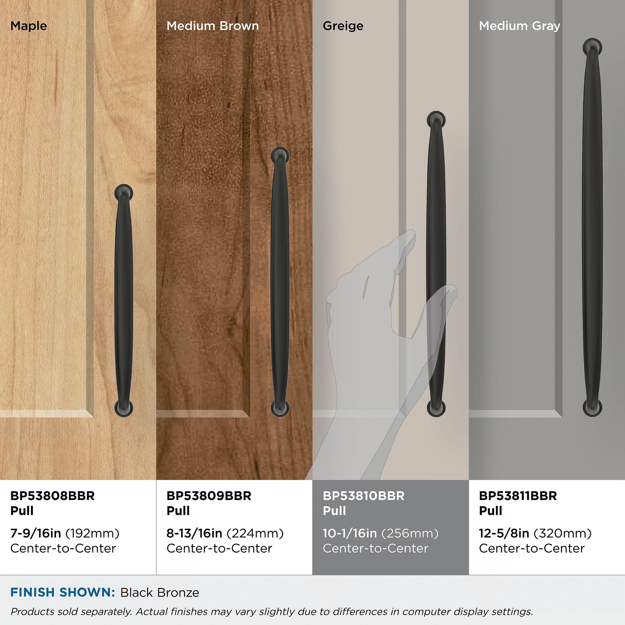 Amerock BP53810BBR Cabinet-Pulls - View #6