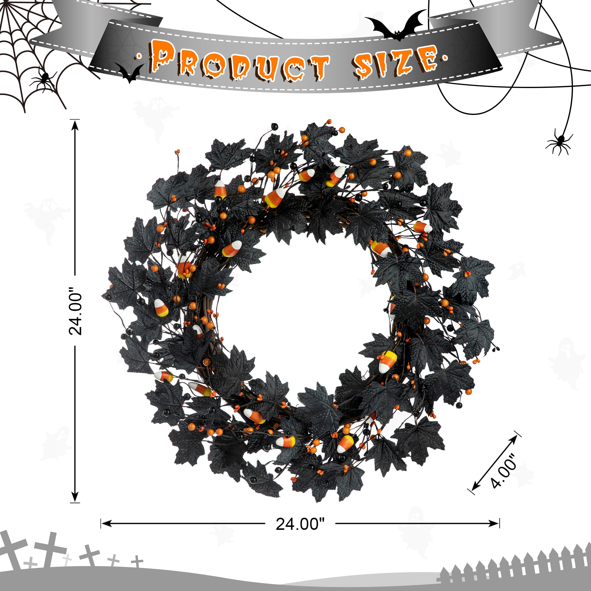 Glitzhome 2030100002 Table-Halloween-Decor - View #7