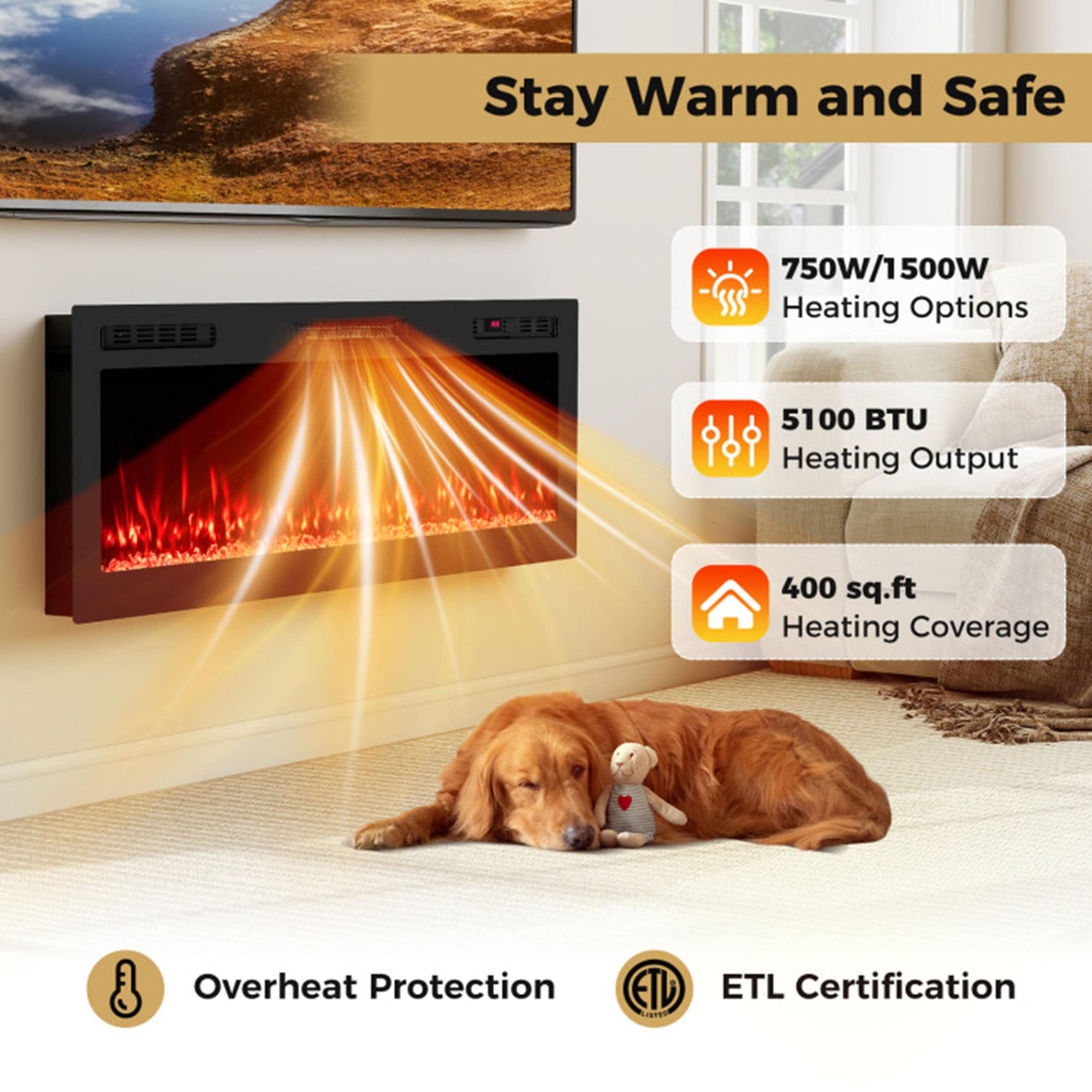 Clihome CL-FP11031US50 Electric-Fireplaces - View #5