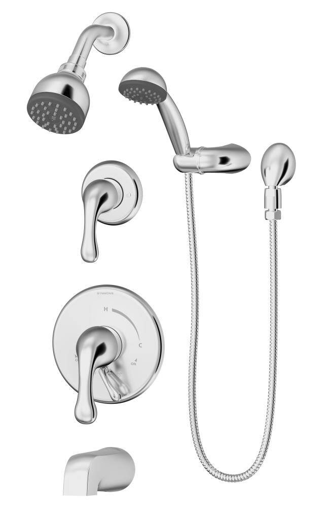Symmons S-6606-1.5-TRM Unity Chrome 2-handle Single function 2.76-Inches Round Shower Faucet (Valve Not Included)