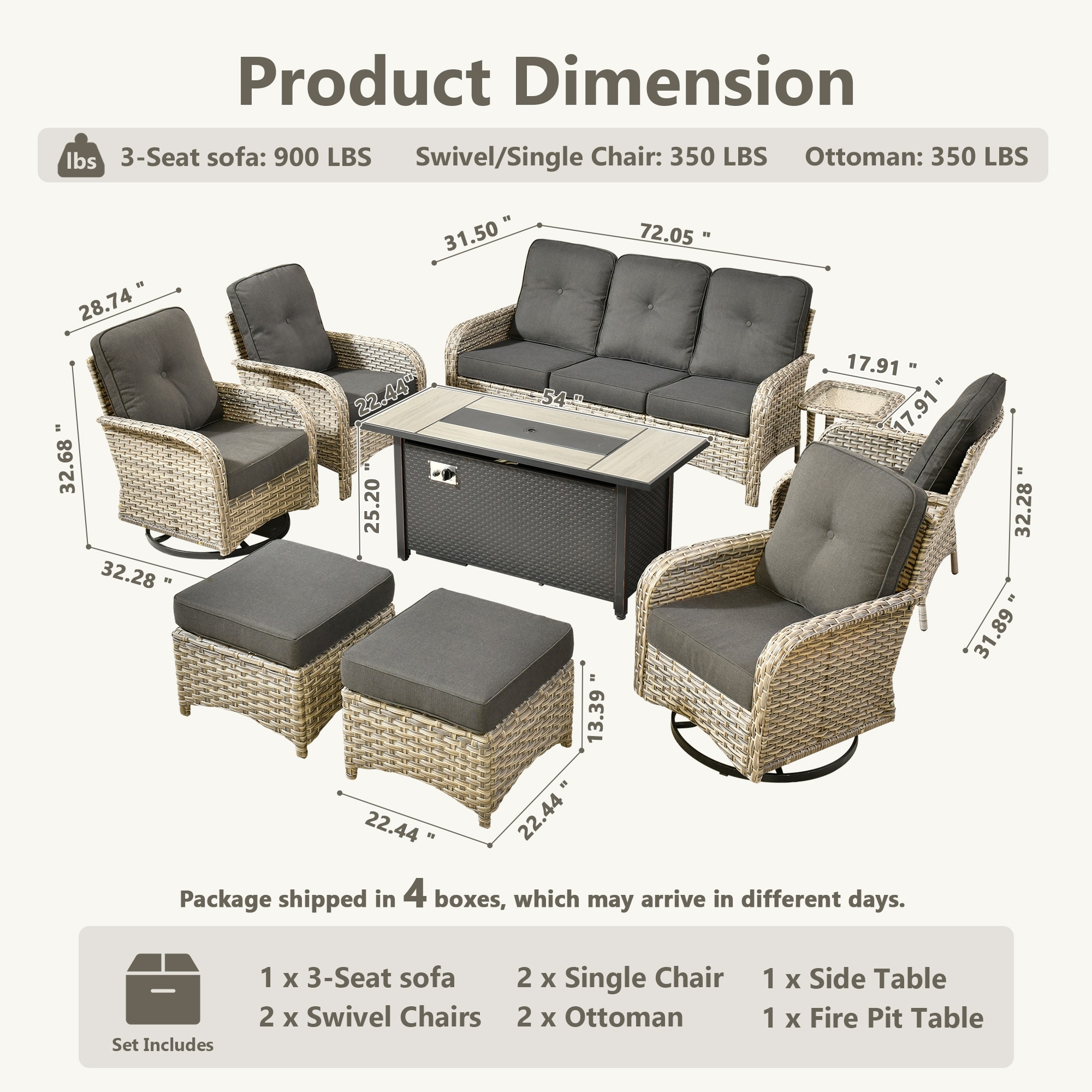 ALTRIGUS LCFP8503YZVNC10091AL Patio-Conversation-Sets - View #3