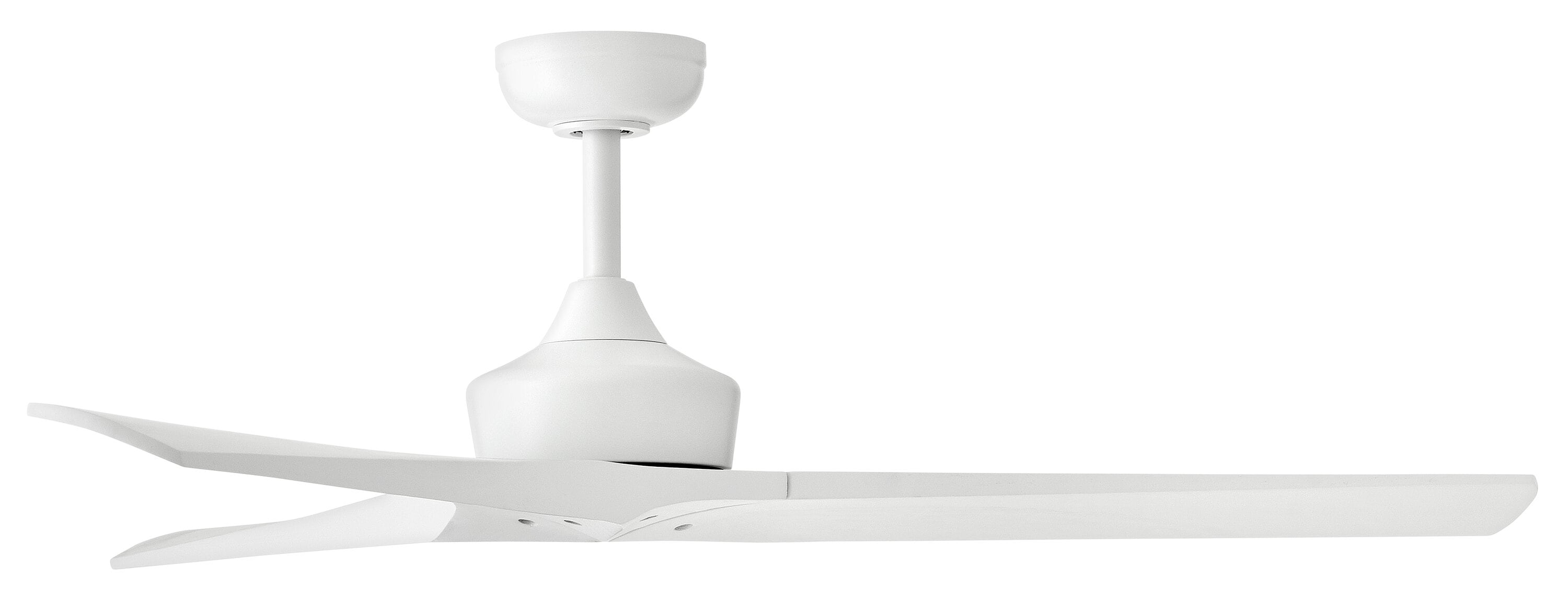 Hinkley Chisel 52-in Matte White Indoor/Outdoor Smart Ceiling Fan and Remote (3-Blade) 903752FWW-NDD Sansujyuku sansujyuku.com