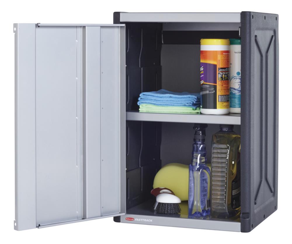 Rubbermaid storage cabinet (open), The Rubbermaid storage c…
