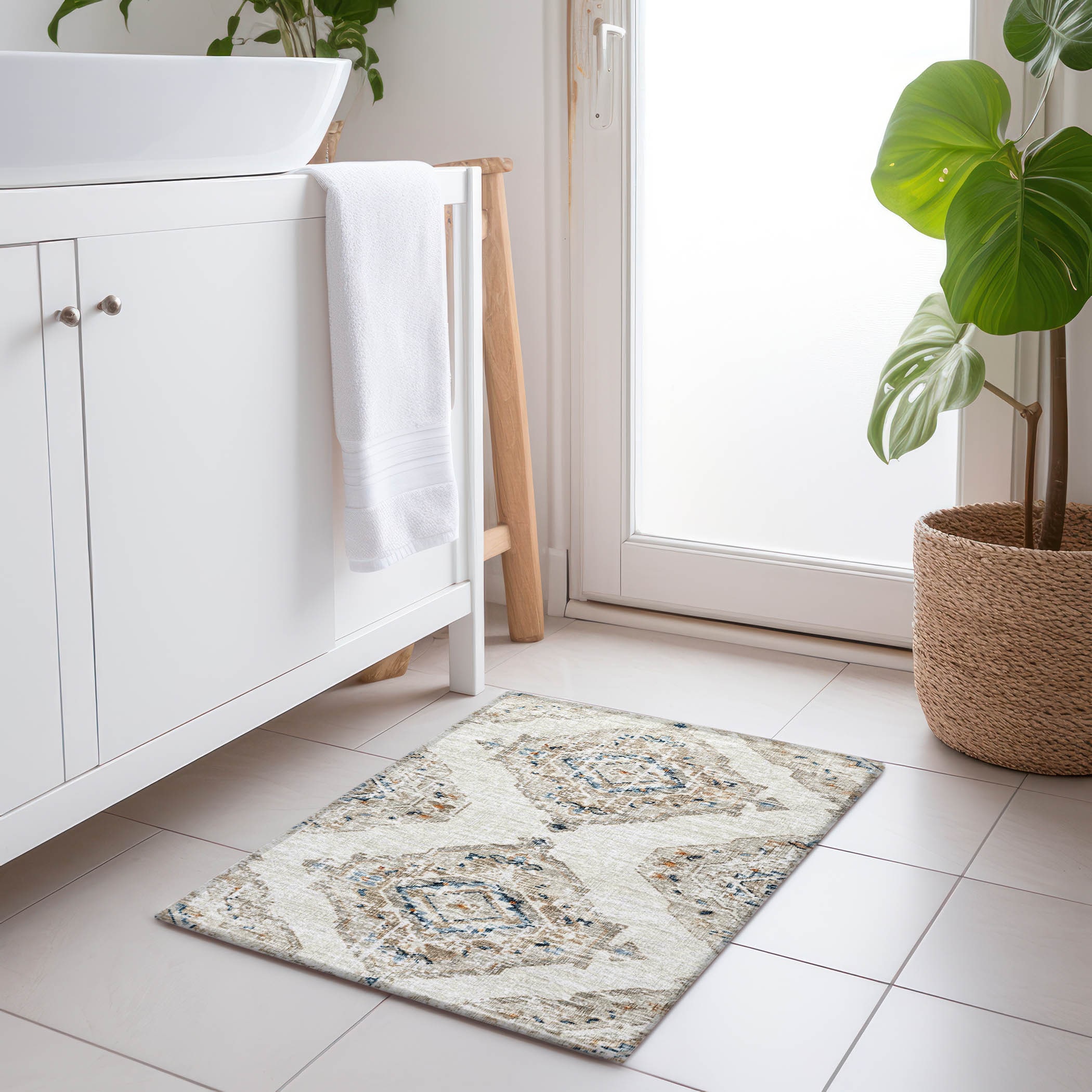 Addison Rugs AMF91LI20X30 Mayfield AMF91LI 2 x 3 (ft) Loomed Polyester Linen Rectangular Indoor Abstract Machine washable Area rug