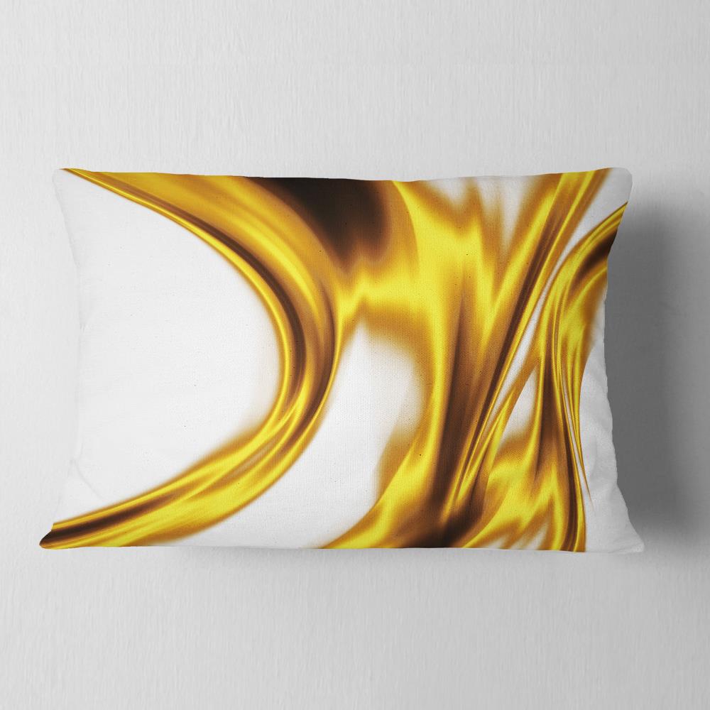 Designart CU8408-12-20 12-in x 20-in Gold Indoor Decorative Pillow