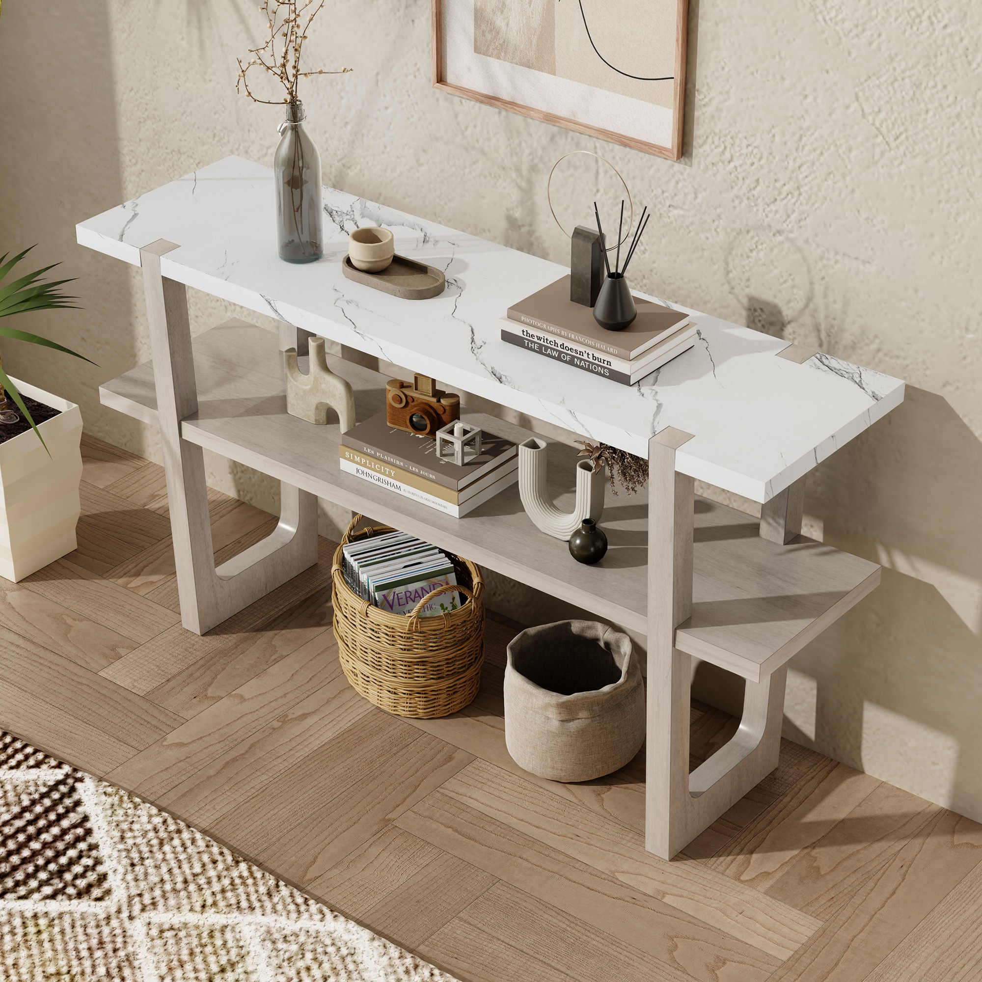 SINOFURN SYA330166GY Console-Sofa-Tables - View #4