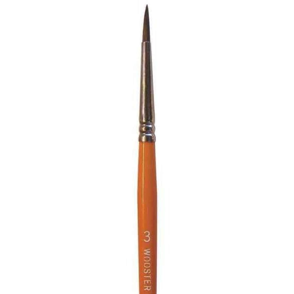 Wooster  #3 Artist Soft Camel Hair Bristle Paint Brush Wood Handle F1628-3