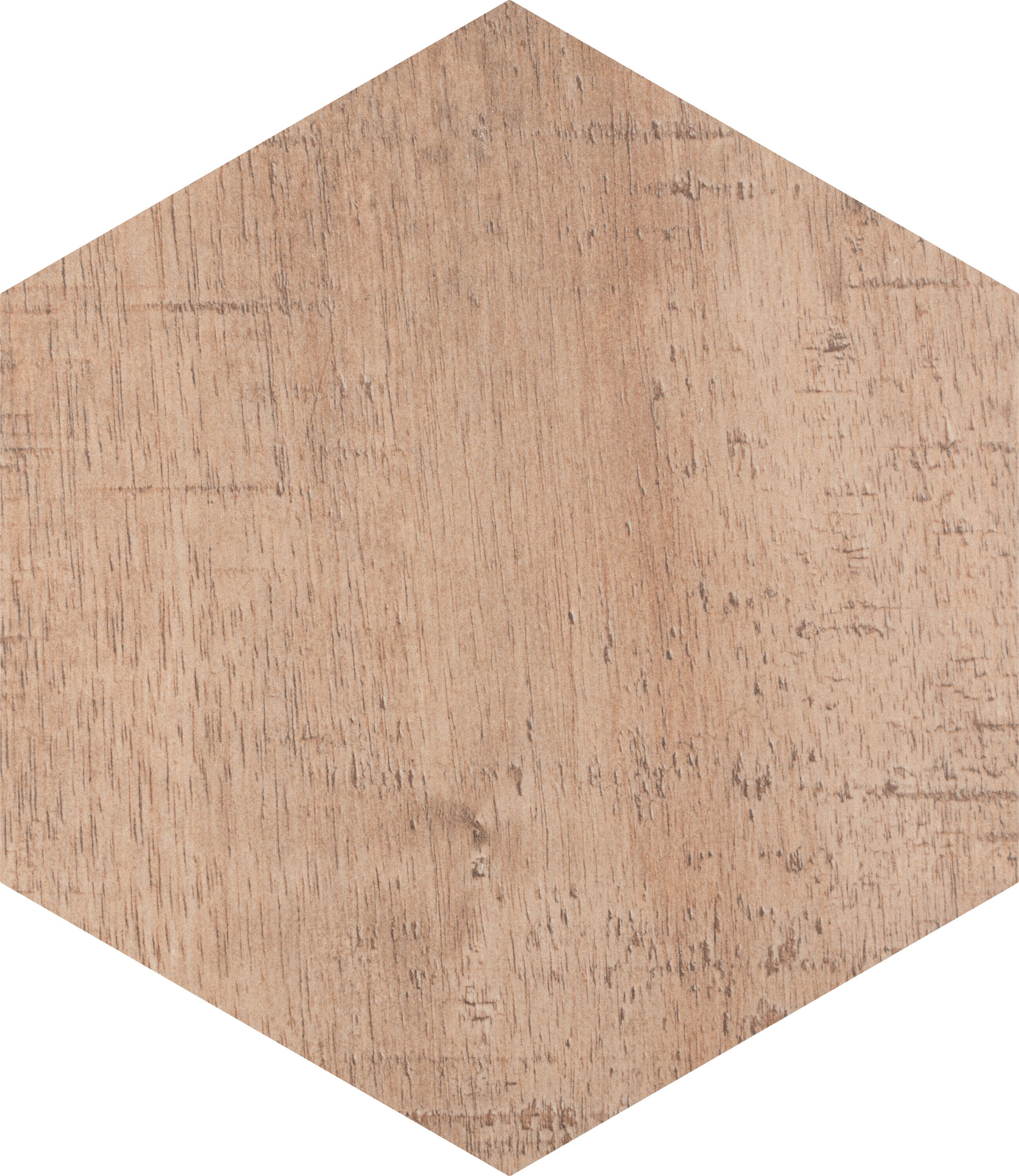 Sawnwood Brown Hexagon Porcelain Wood Look Tile