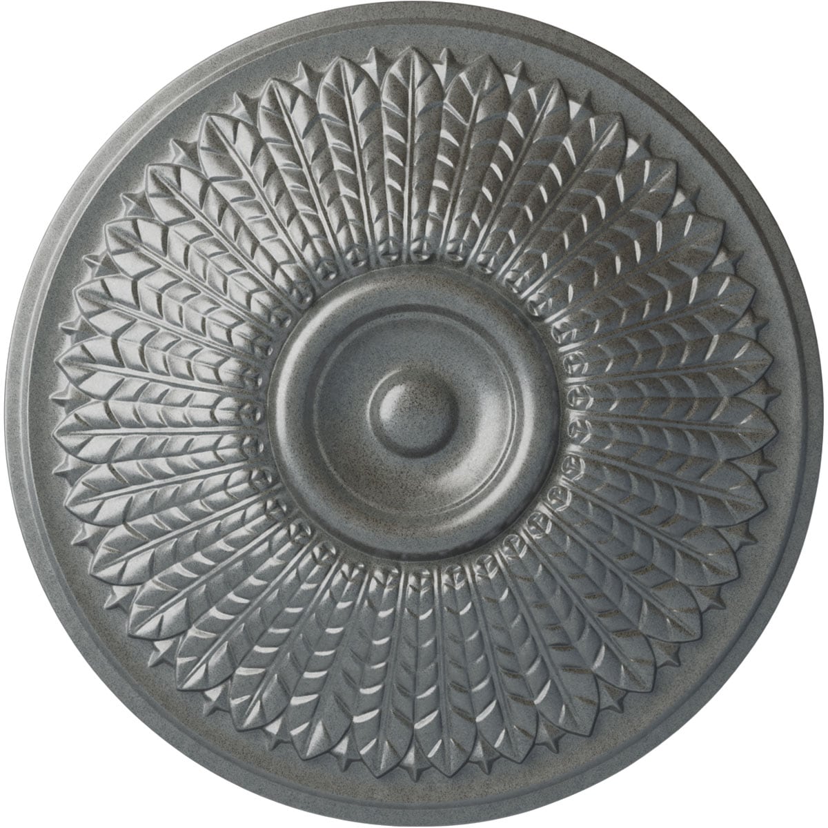 Ekena Millwork CM23MOPLS Modena 23.5-in W x 23.5-in L Painted Platinum Polyurethane Whole Ceiling Medallion