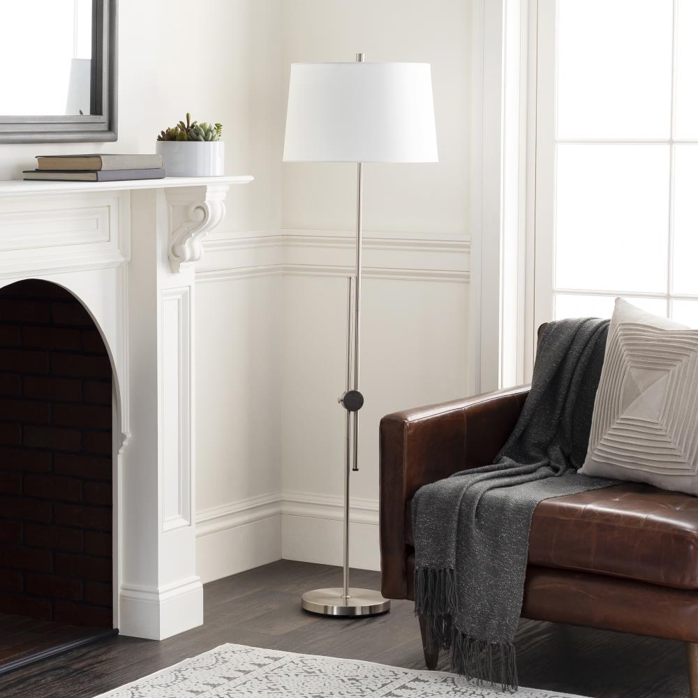 Surya Jace 63.5 in Nickel Floor Lamp JCE 003 at Lowes