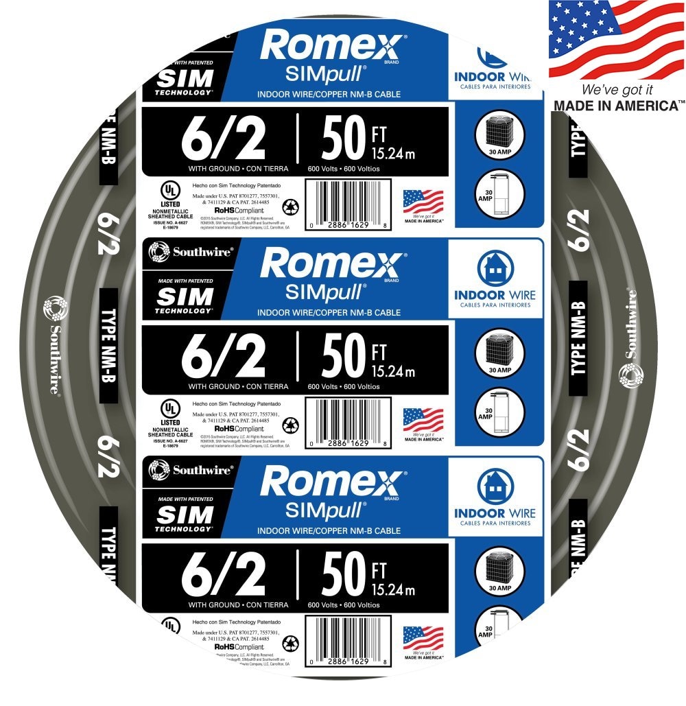 6/2 NM-B x 150' Southwire "Romex®" Electrical Cable 