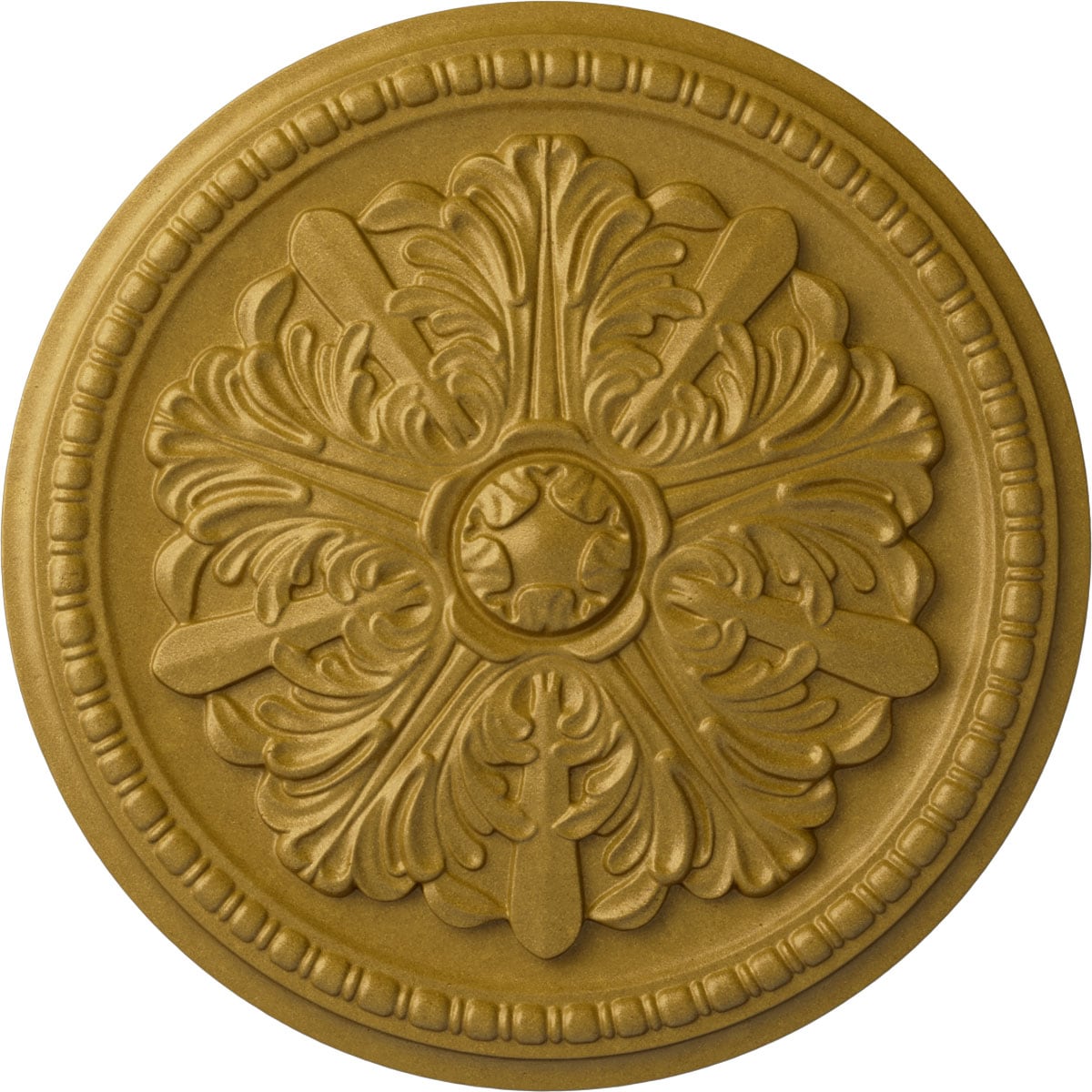 Ekena Millwork CM16SWPGS Swindon 16.875-in W x 16.875-in L Painted Pharaohs Gold Polyurethane Whole Ceiling Medallion