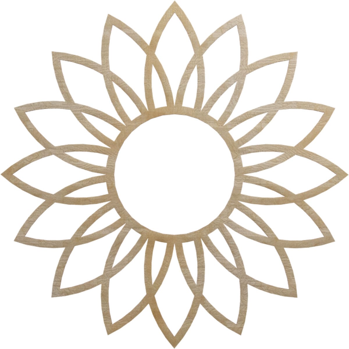 Ekena Millwork CMWP34X34X0250DABI Daisy Fretwork 34-in W x 34-in L Contemporary Birch Wood Whole Ceiling Medallion