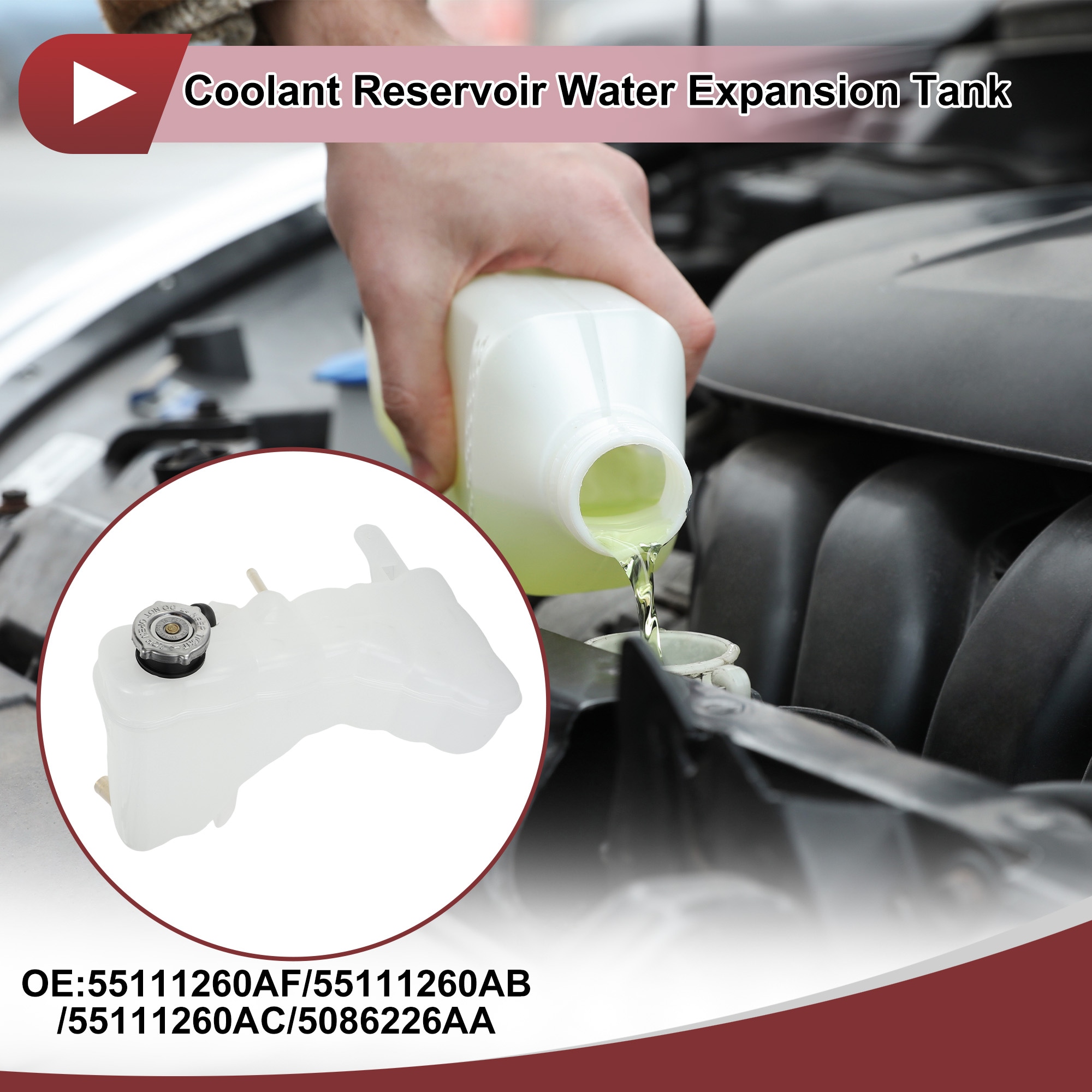 Aazon.co: HEROFFIX 1 Set Engine Coolant Reservoir Water Expansion - View #9
