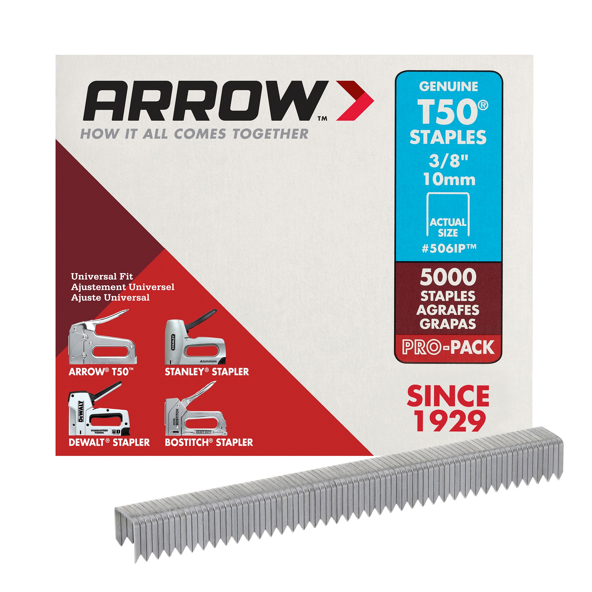 Arrow 3/8-in Leg x 3/8-in Medium Crown Gray 18-Gauge Heavy-Duty