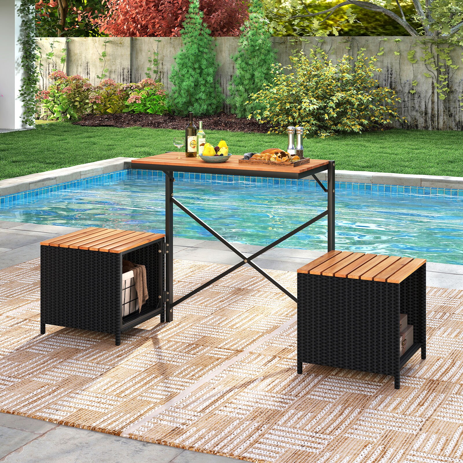 Slickblue D-CO-84047WH Patio-Dining-Sets - View #3
