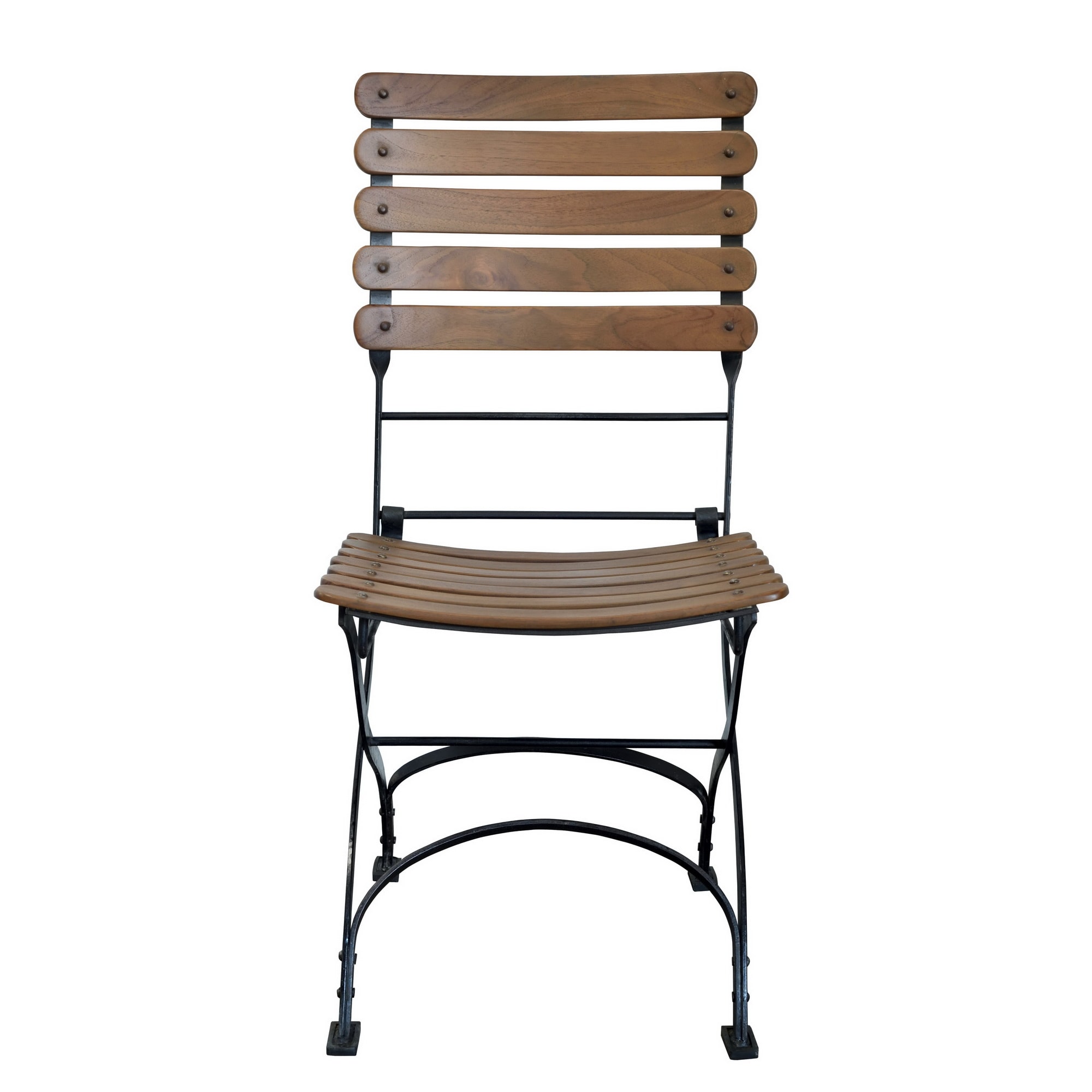 Casual Elements Exterior Medium Brown Metal Stationary Dining Chair(s) with Slat Seat in the Patio Chairs at Lowes.com