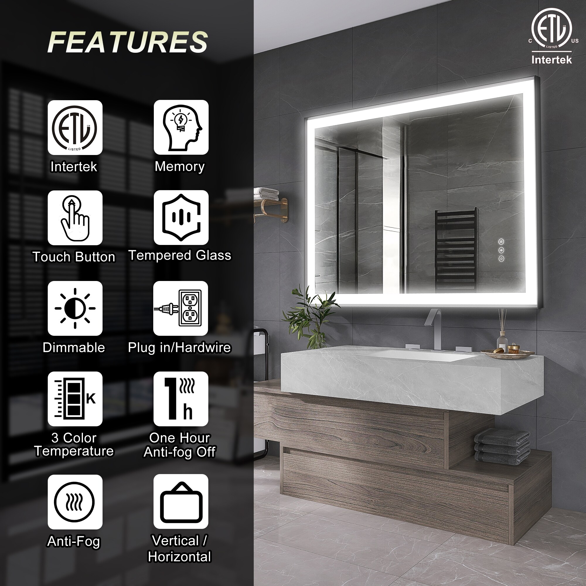 Maxax MS02-3248-ZZ Framed-Bath-Mirrors - View #4