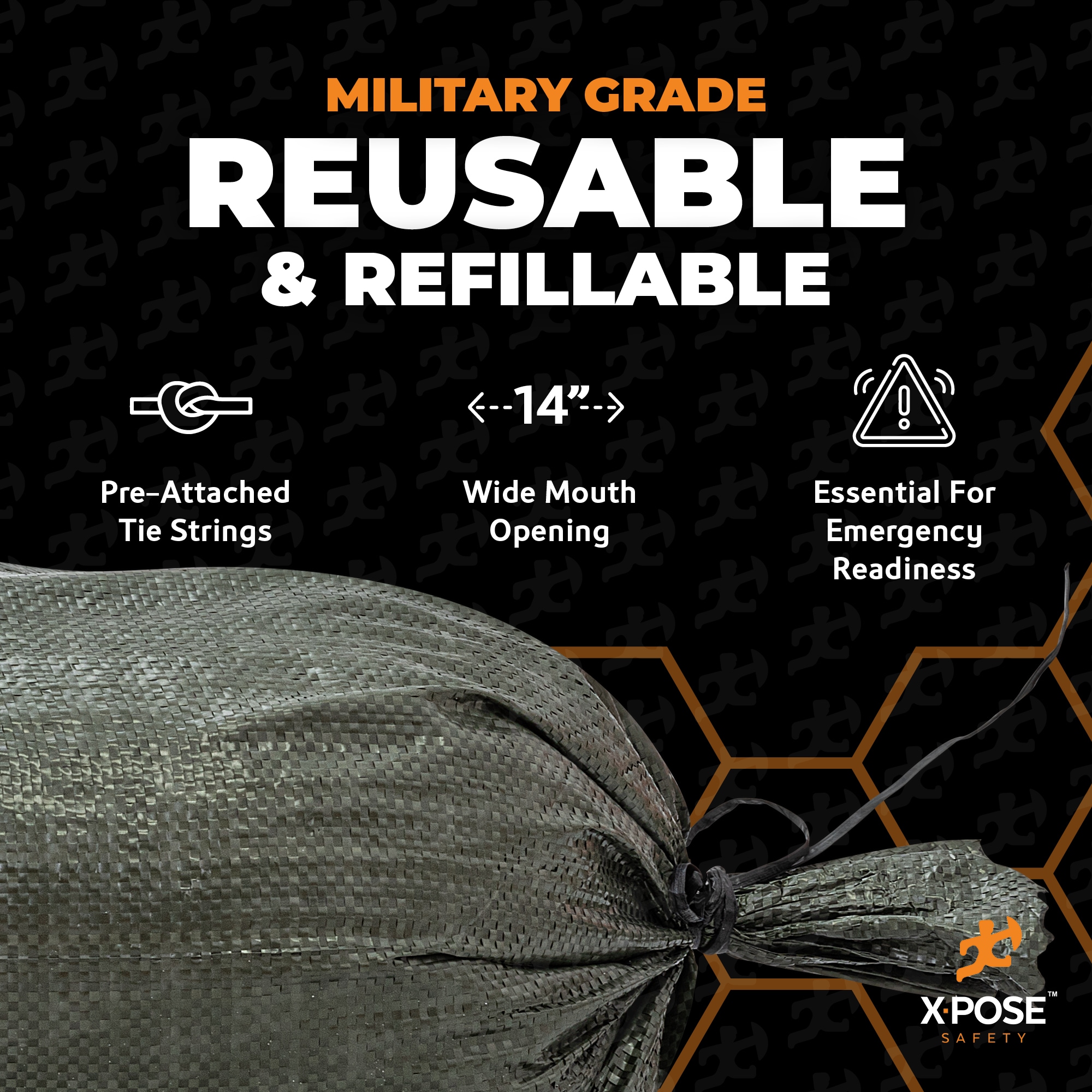 Material Sales Unlimited Building Aggregate 1200-lb Capacity Woven  Polypropylene Sand-Bag in the Sand Bags department at
