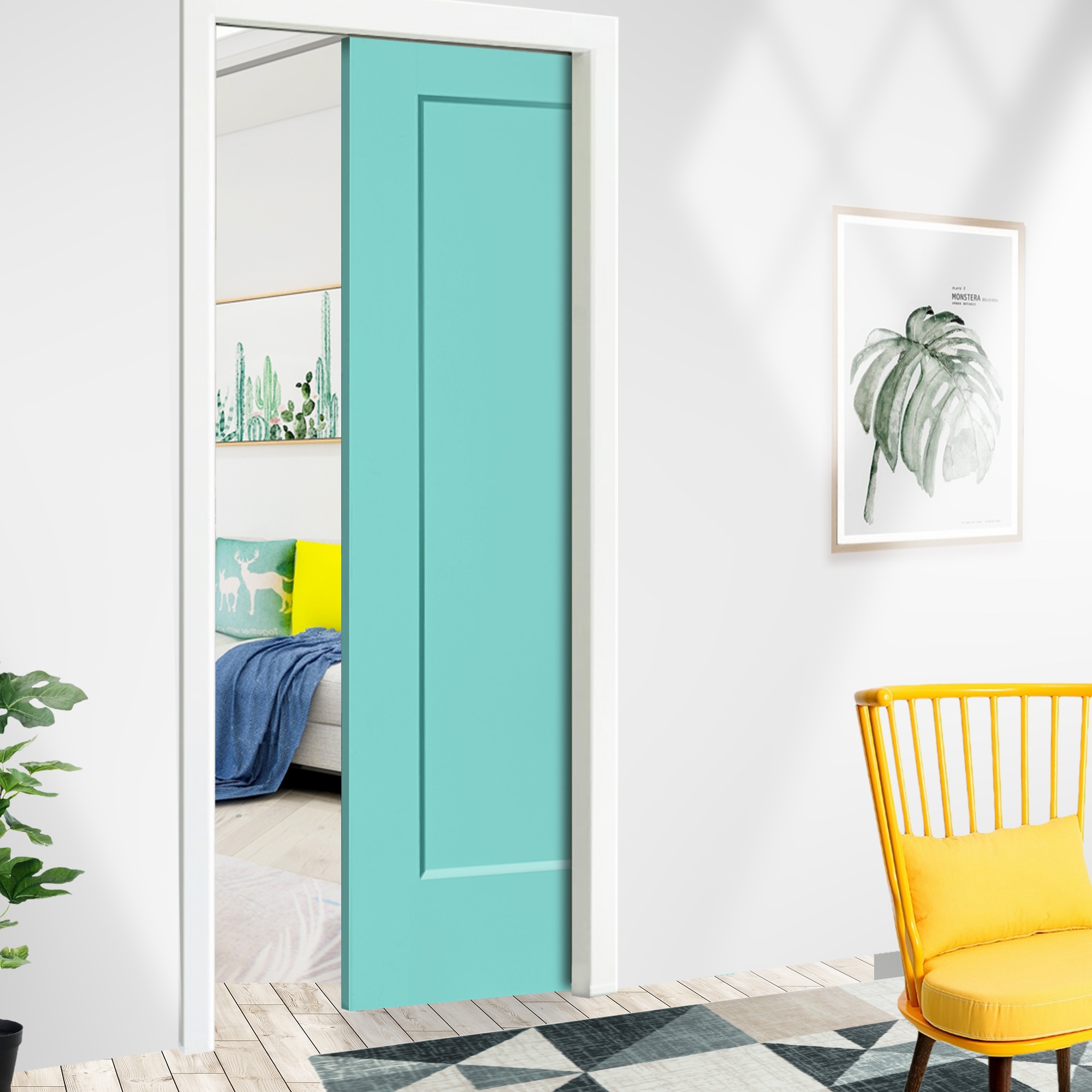 CALHOME PK-1PANEL-LP-30RW Barn-Doors - View #2