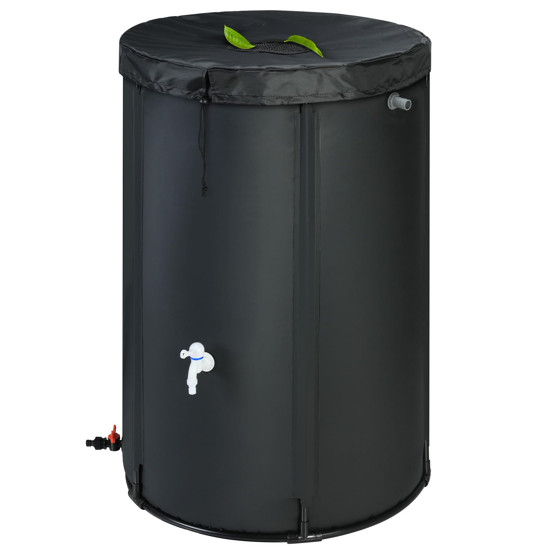 AOIZGMY  100 Gallon Collapsible Rain Barrel Water Tank Portable Outdoor Water Storage with Spigot Overflow Kit UV Resistant PVC Stable Frame for